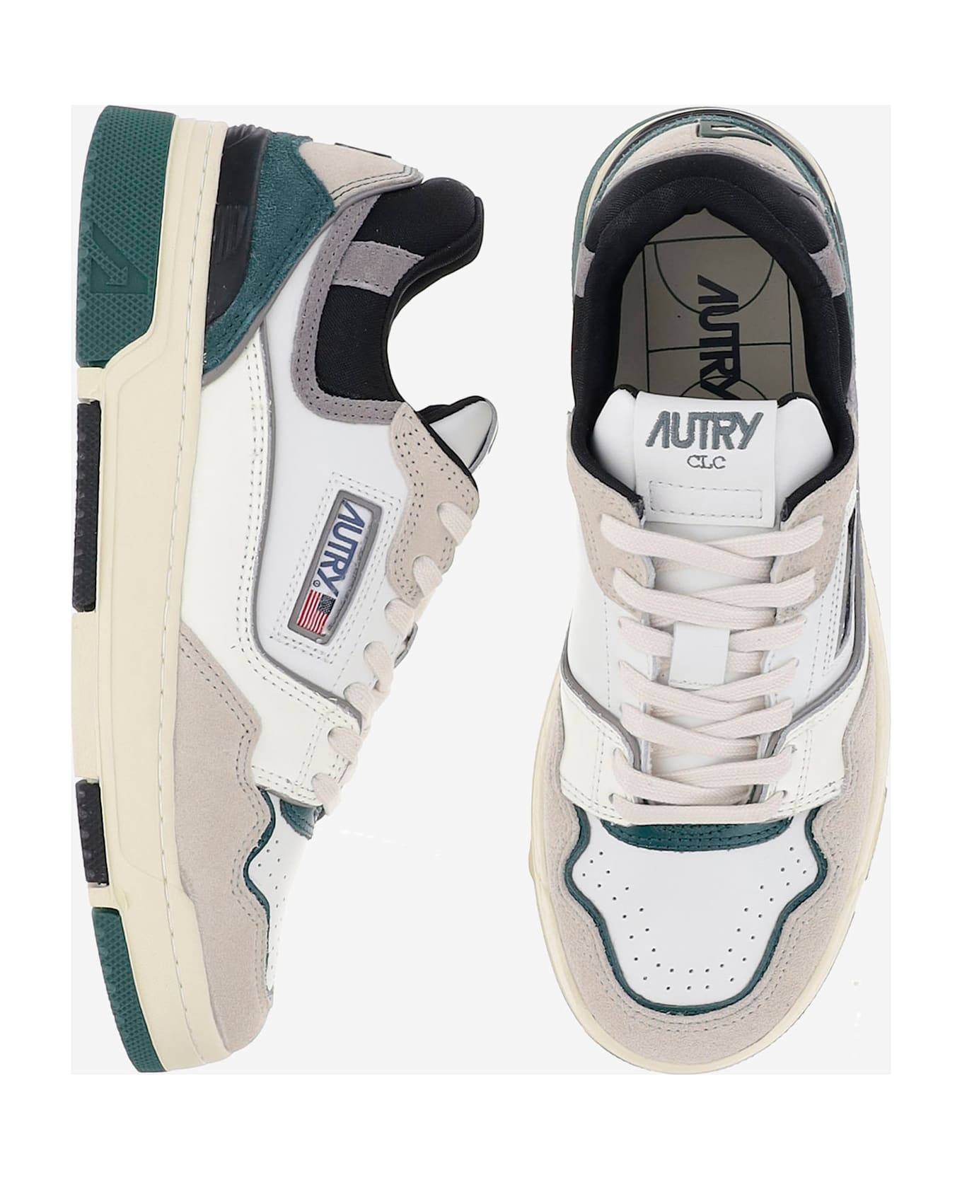 Autry Clc Low Suede And Mesh Sneakers - Red