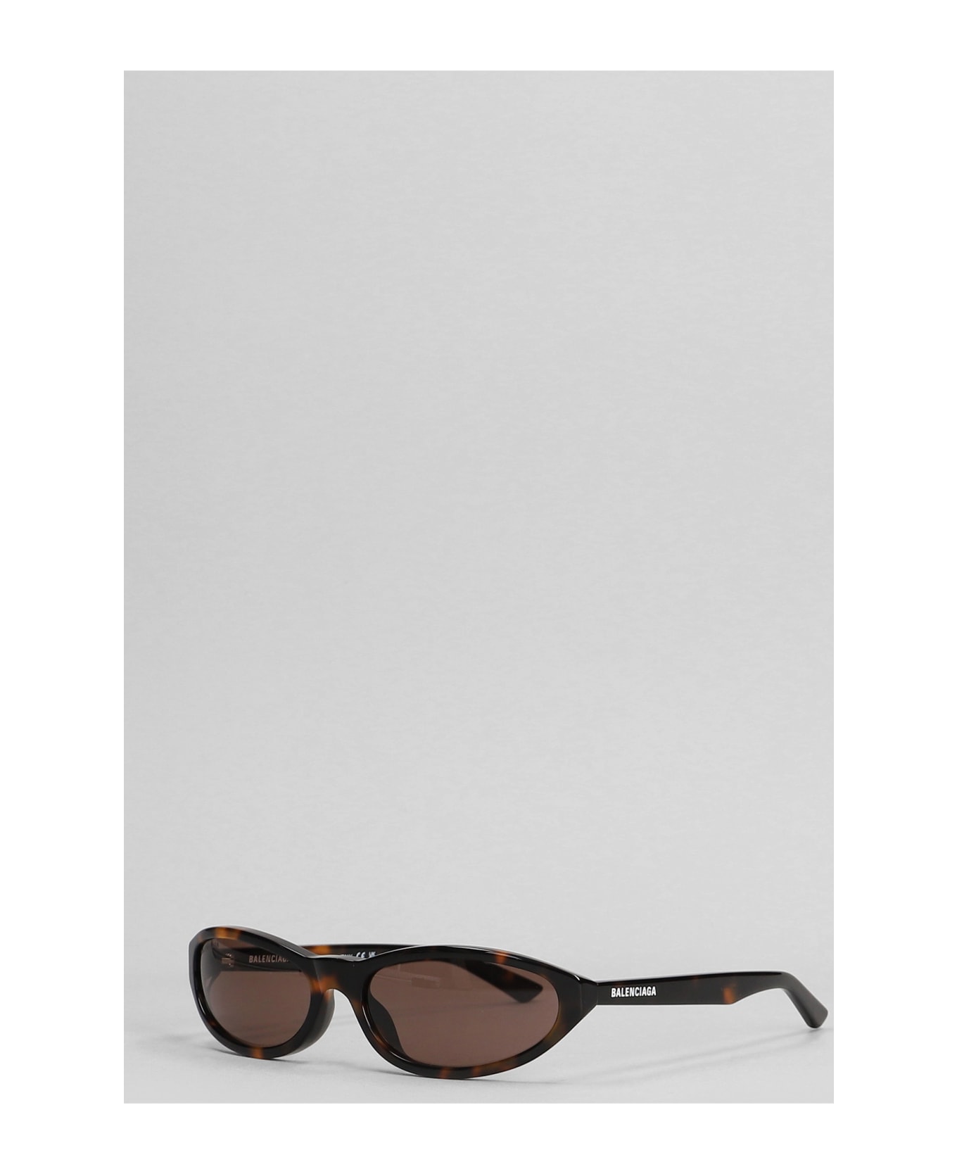 Balenciaga Neo Round Sunglasses In Brown Acetate - brown