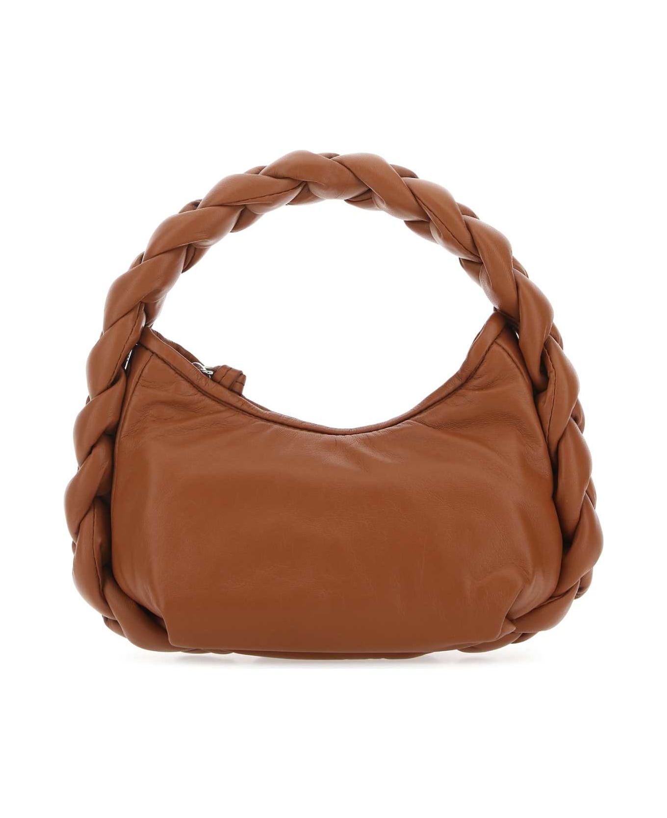Hereu Brown Nappa Leather Mini Espiga Handbag - CHESTNUT
