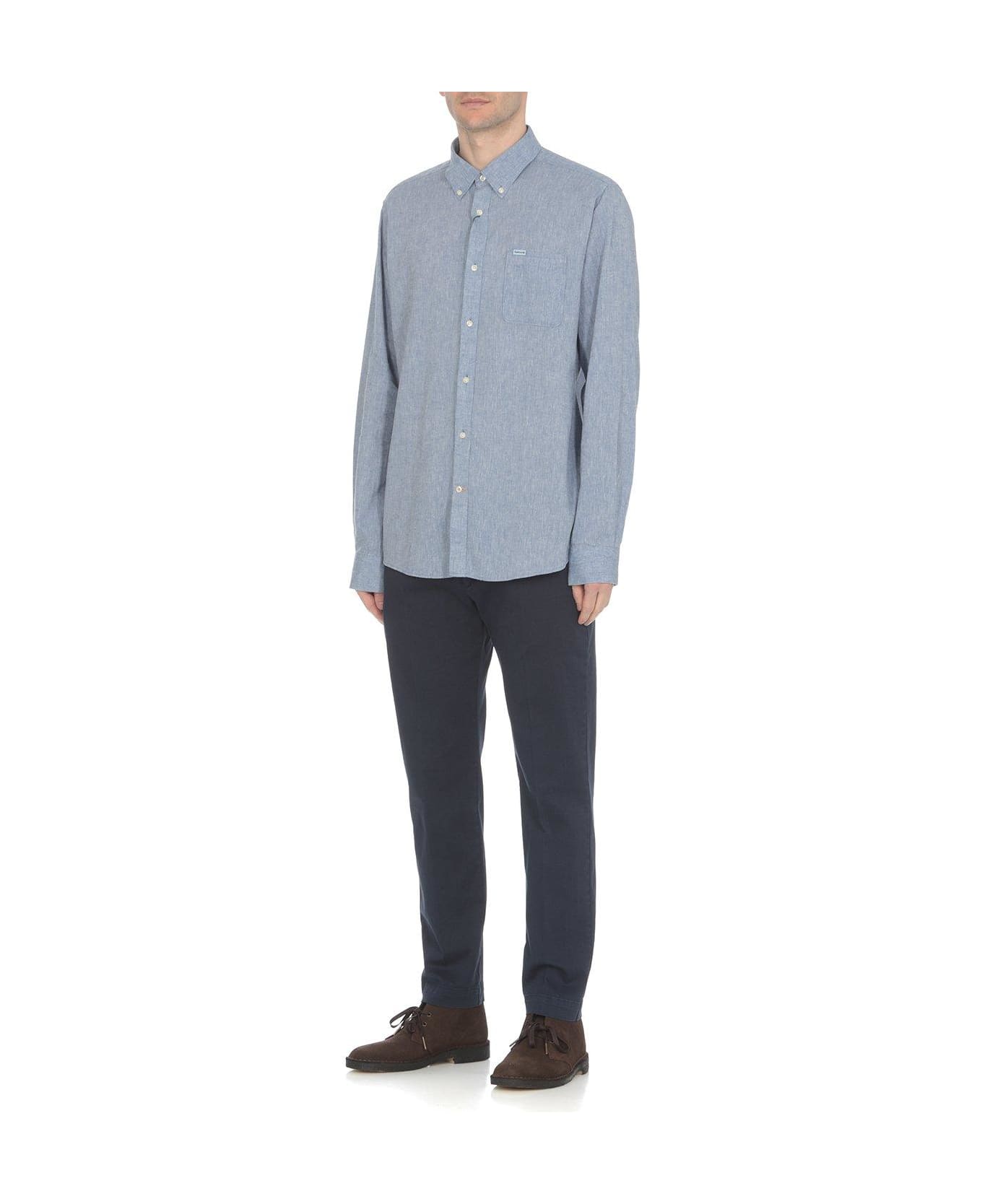 Barbour Buttoned Long-sleeved Shirt - Blue シャツ