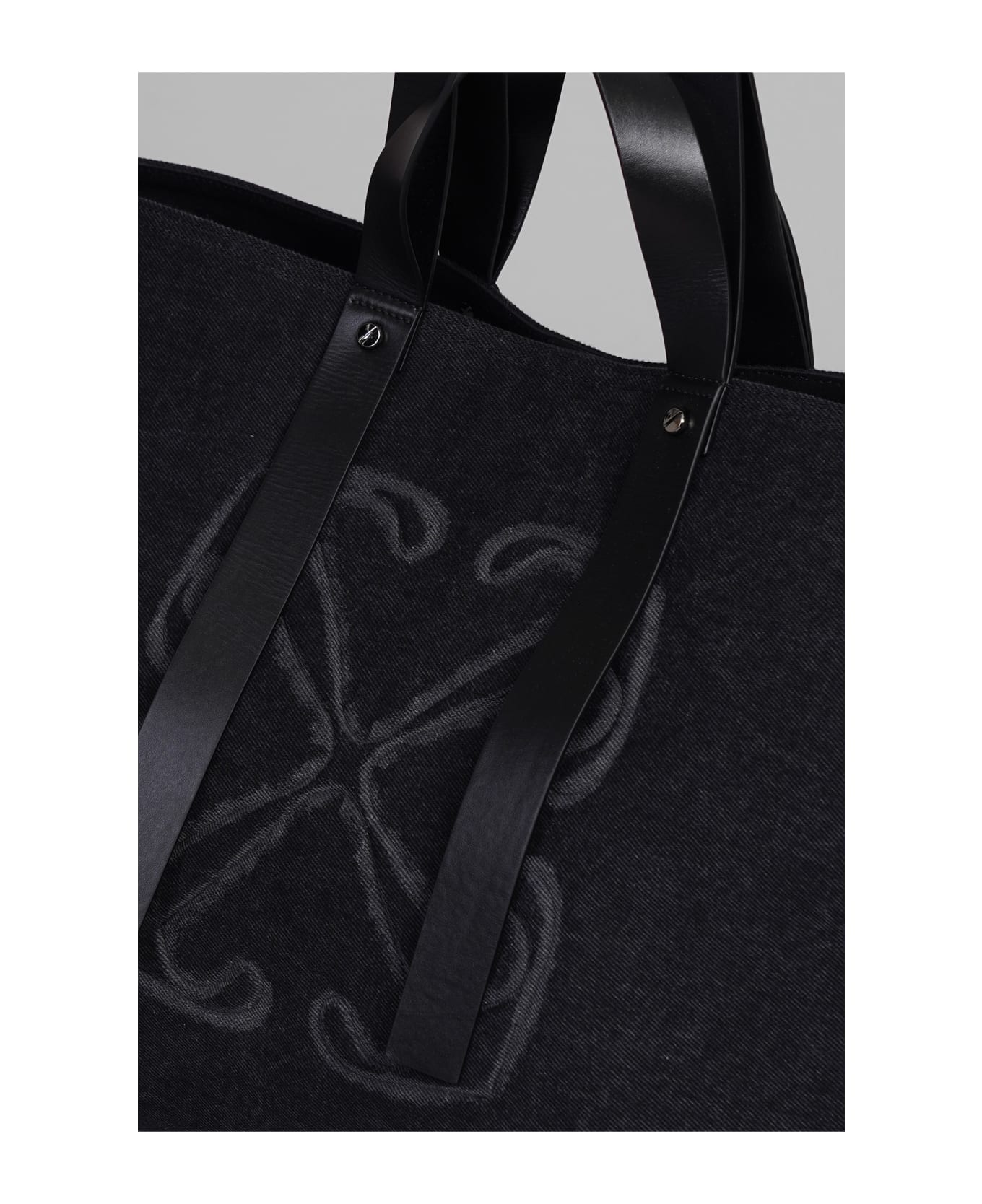 Off-White Day Off Large Tote In Black Cotton - black