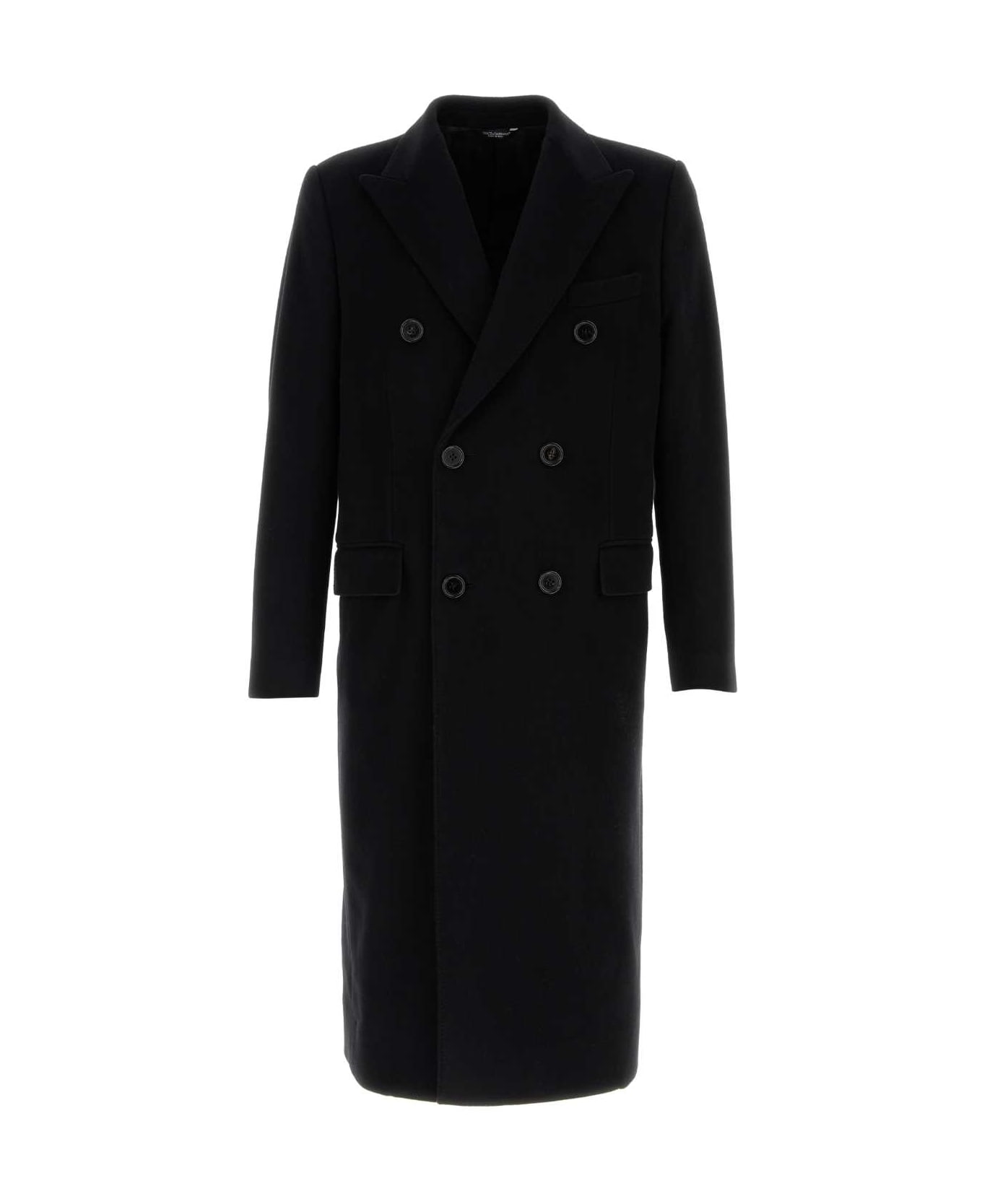 Dolce 
Gabbana Black Wool Blend Coat - NERO