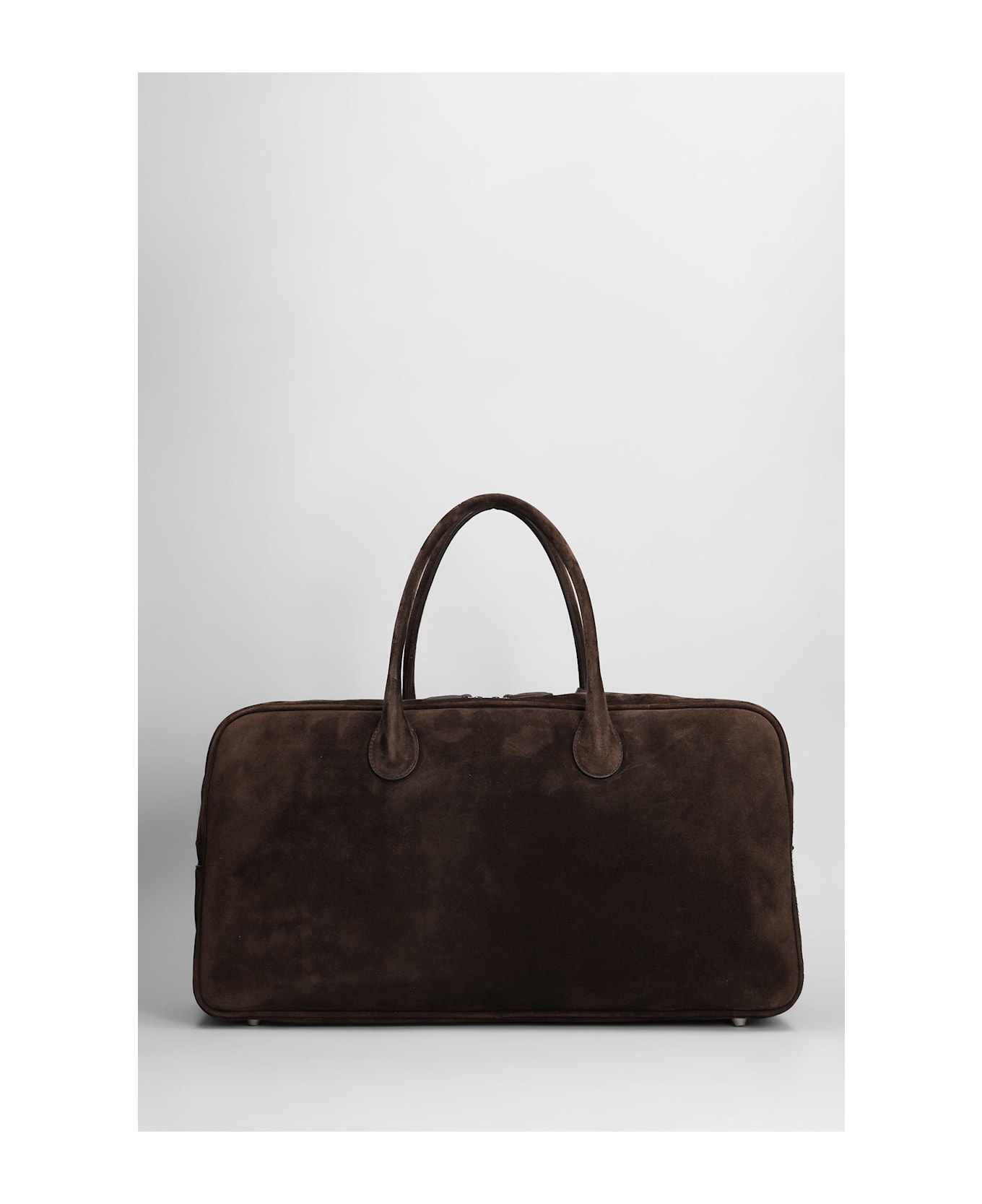 Magda Butrym Brigitte Large Hand Bag In Brown Suede - brown