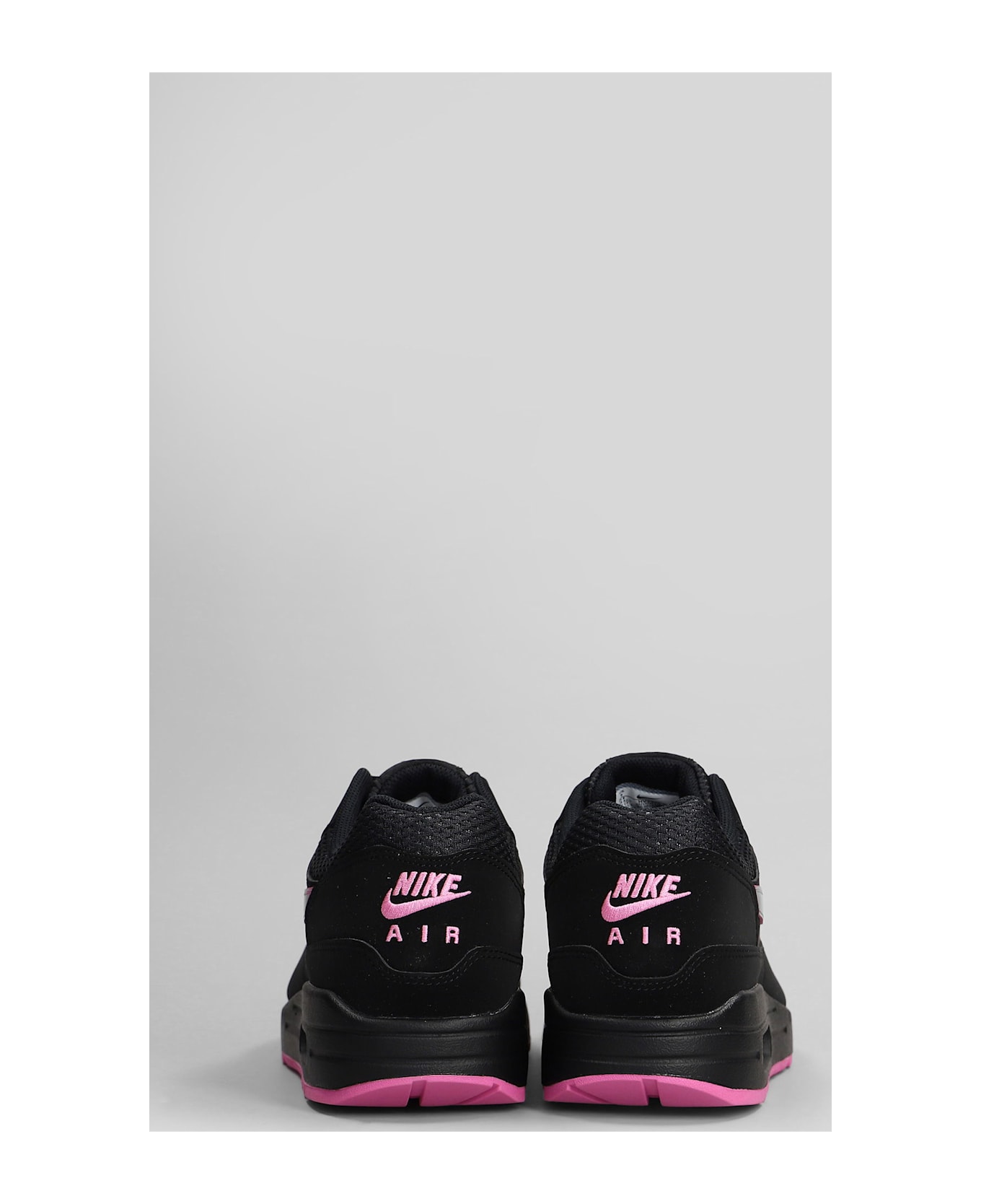 Nike Air Max 1 Prm Sneakers In Black Suede And Fabric - black