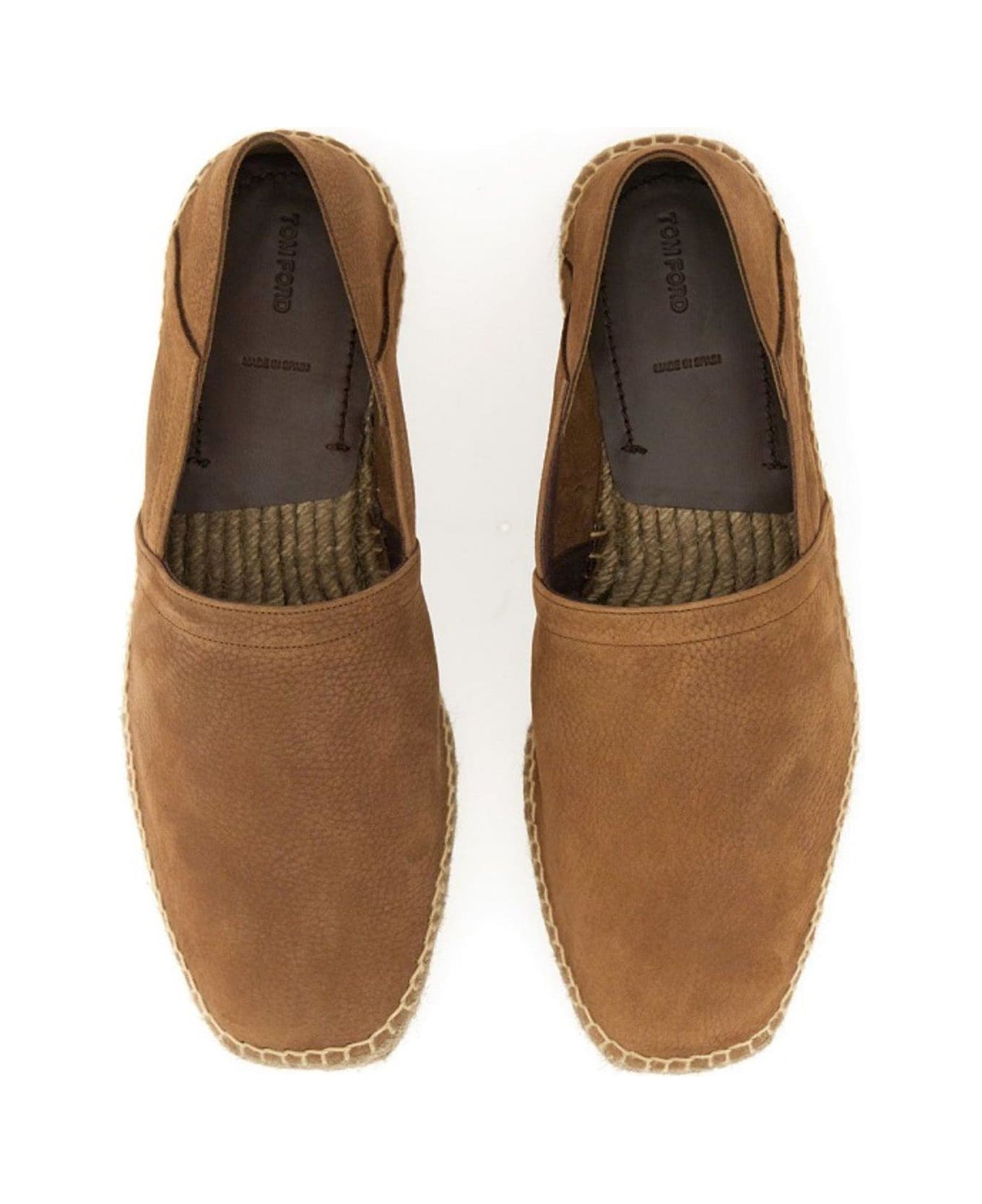 Tom Ford Slip-on Espadrilles - LIGHT CHESTNUT - ECRU