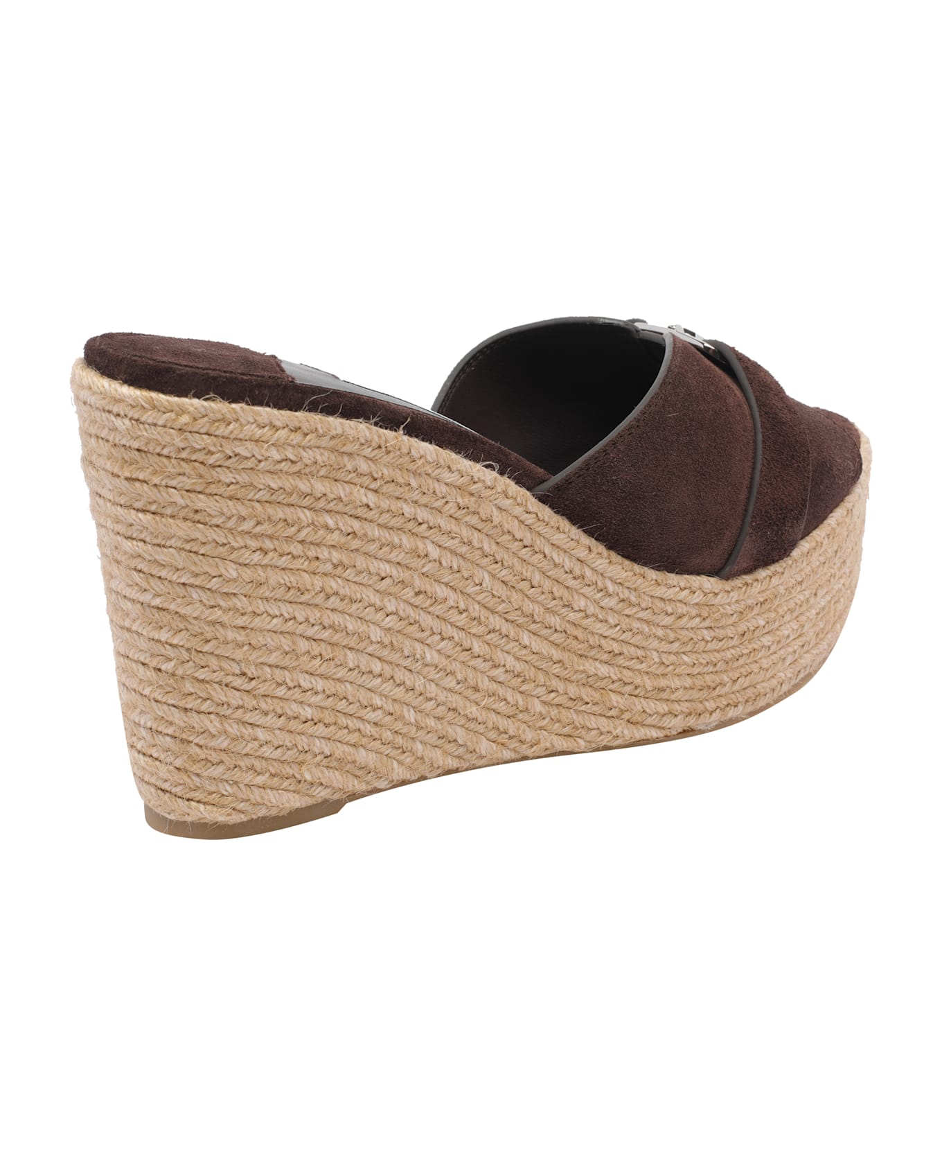 Jimmy Choo Leda Wedge Sandals - Brown