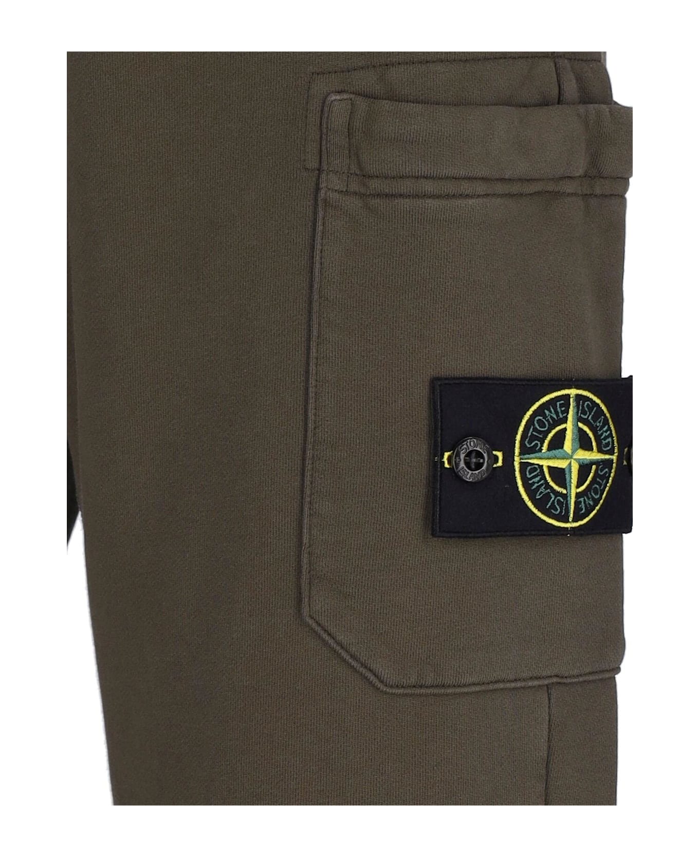 Stone Island Logo Track Pants - GREEN