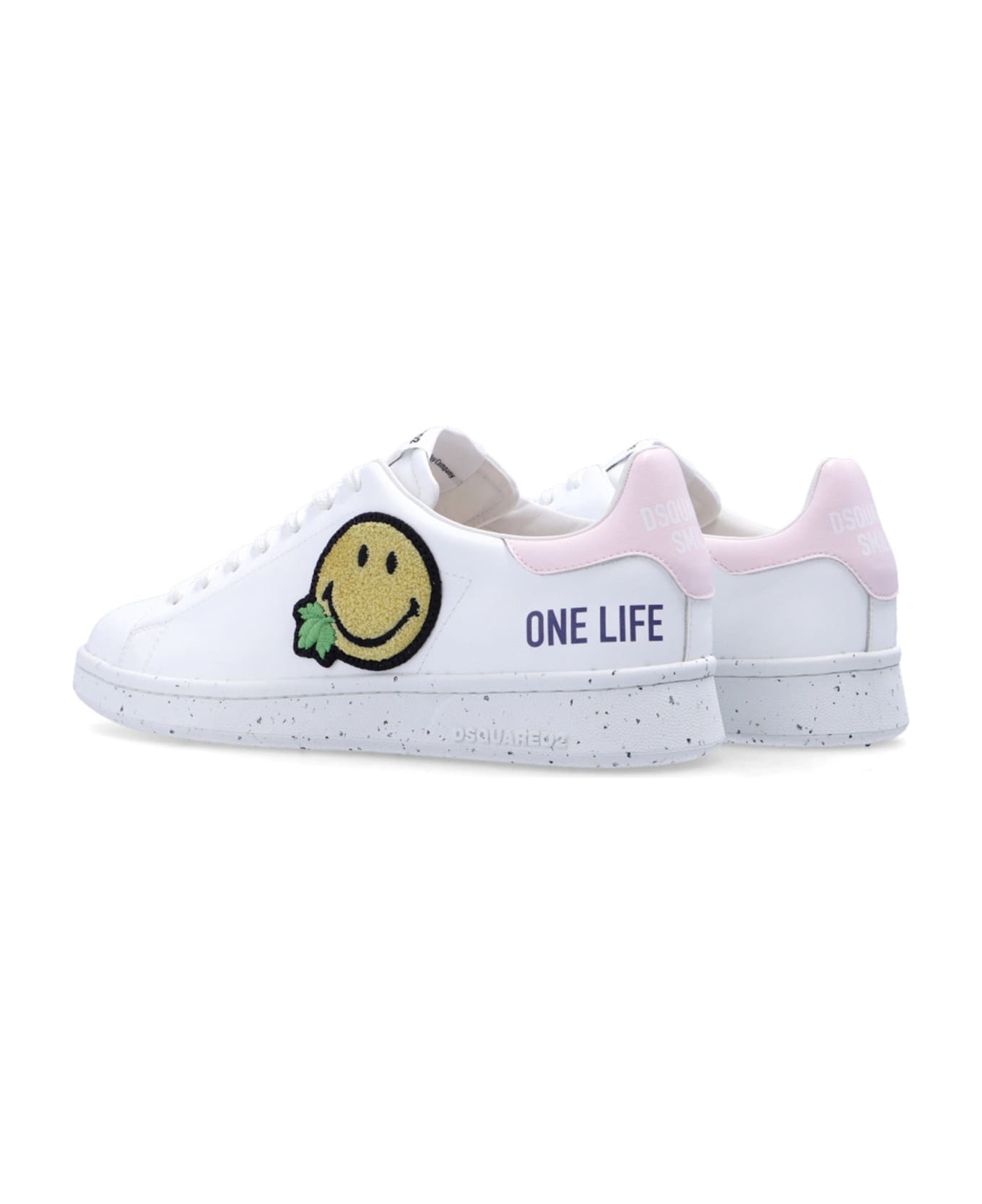 Dsquared2 Smiley Leather Sneakers - White スニーカー