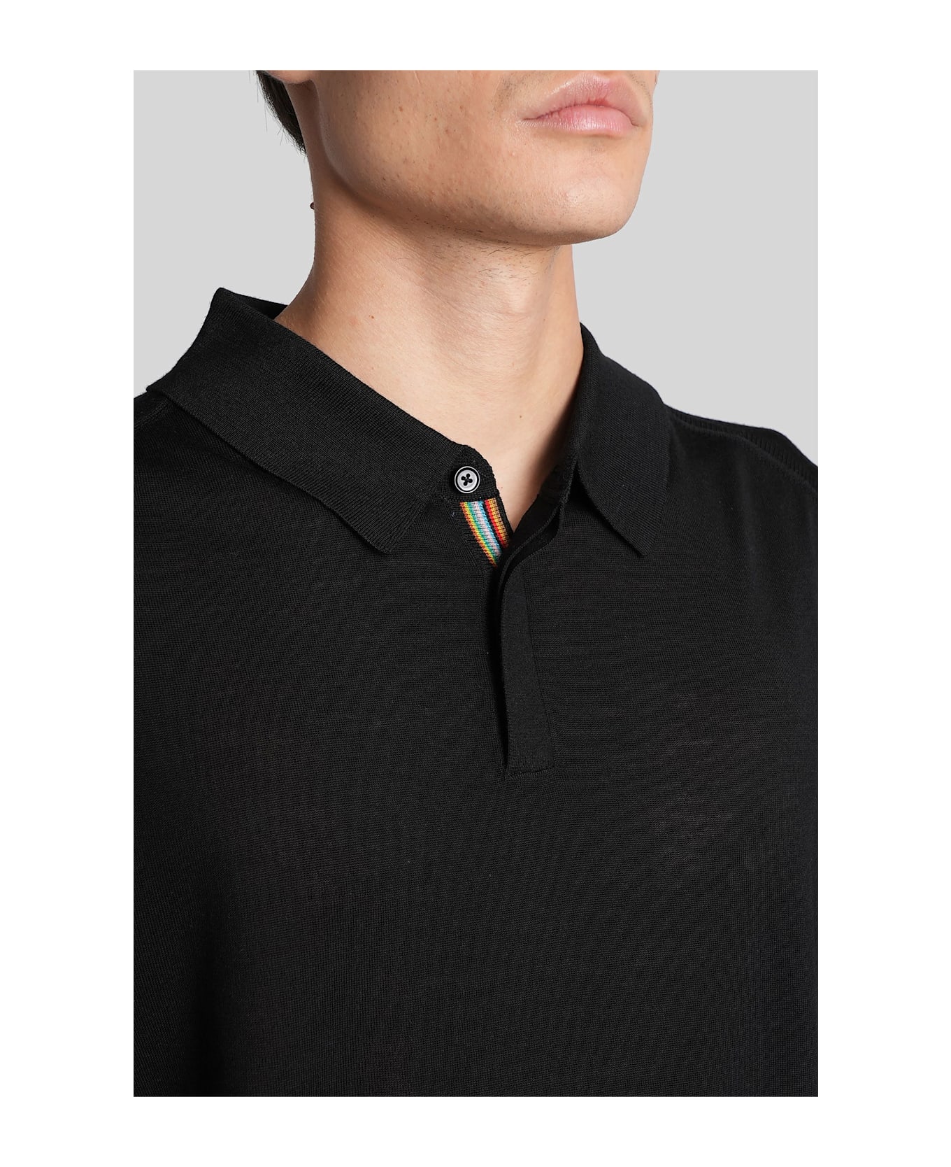 Paul Smith Polo In Black Wool - black