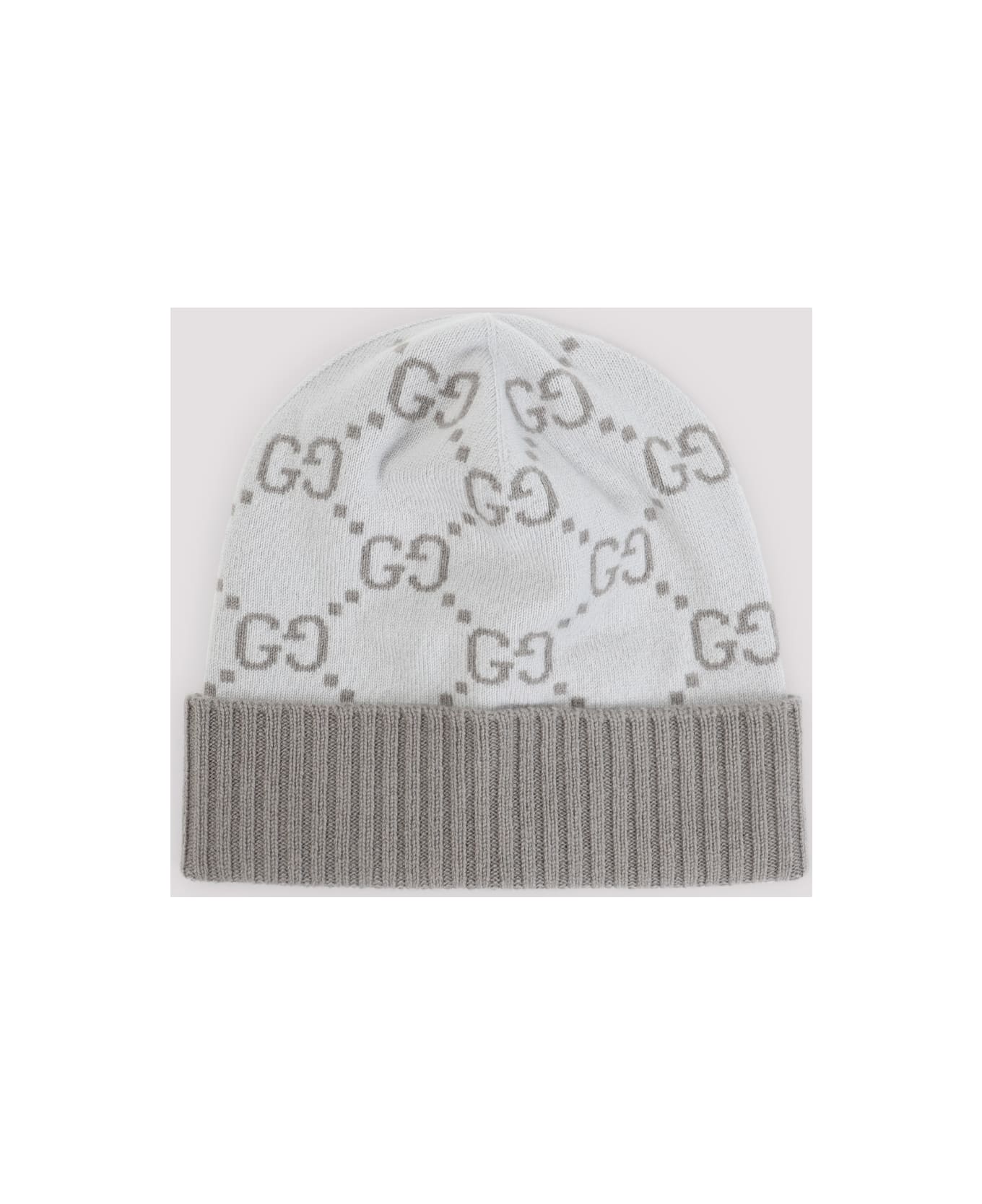 Gucci Gg Beanie Hat - Zinc Light Grey