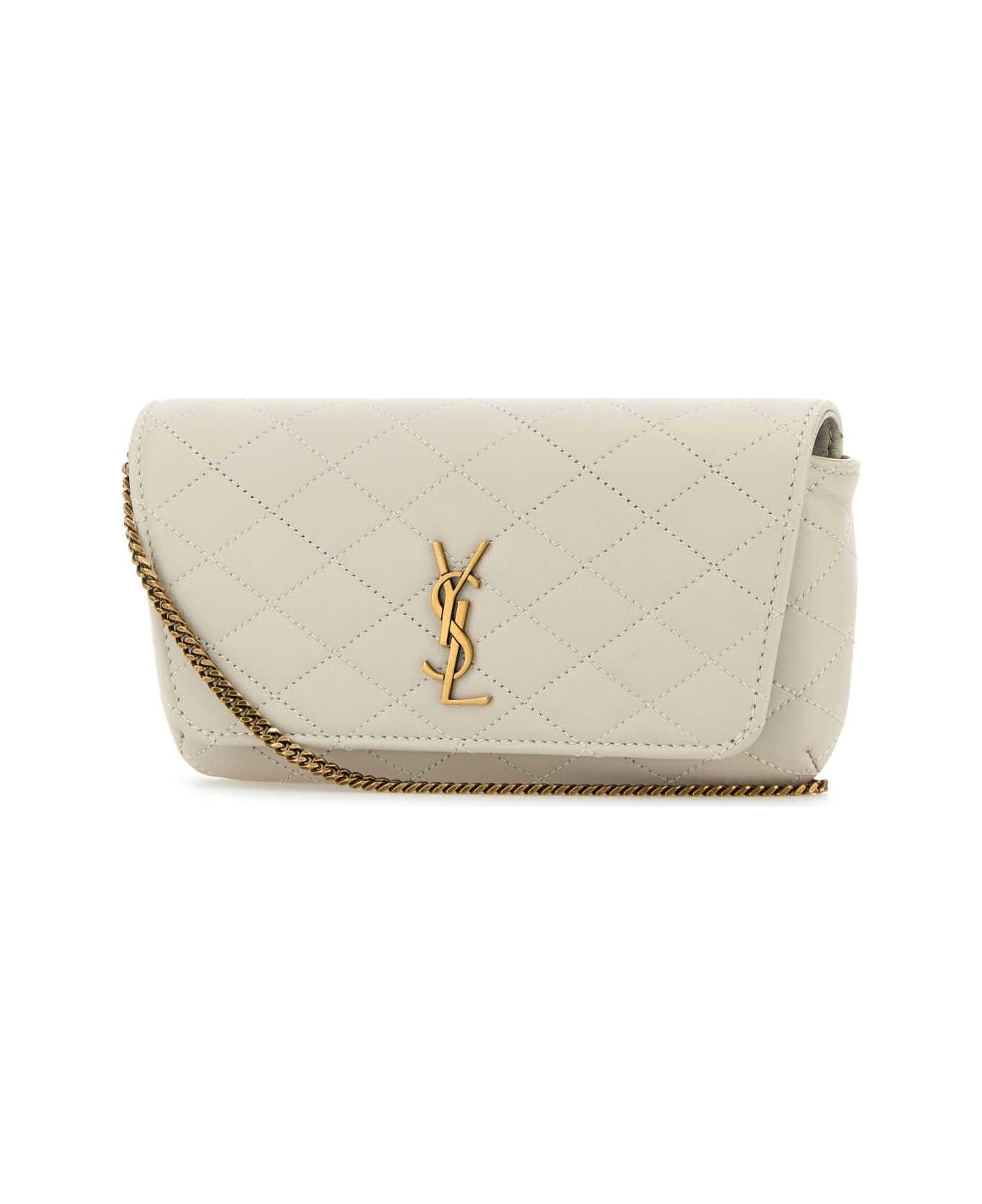 Saint Laurent Ivory Nappa Leather Gaby Phone Holder - SINTRA SPORT SL