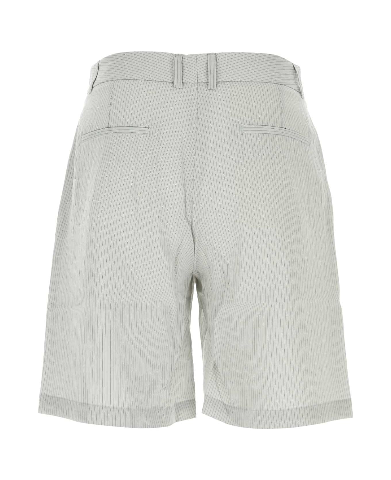 Gimaguas Embroidered Modal Blend Nicolas Bermuda Shorts - GREY