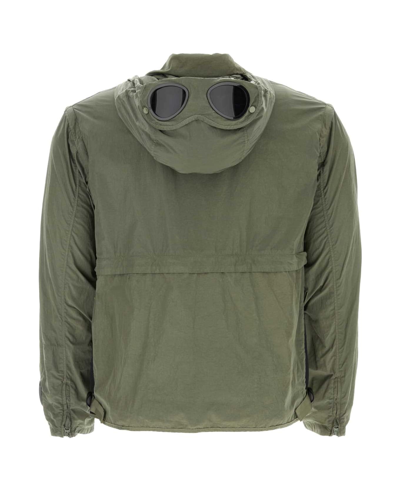 C.P. Company Green Stretch Nylon Jacket - AGAVEGREEN