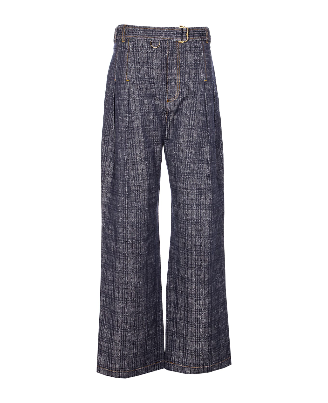 Burberry Check Denim Jeans - Blue
