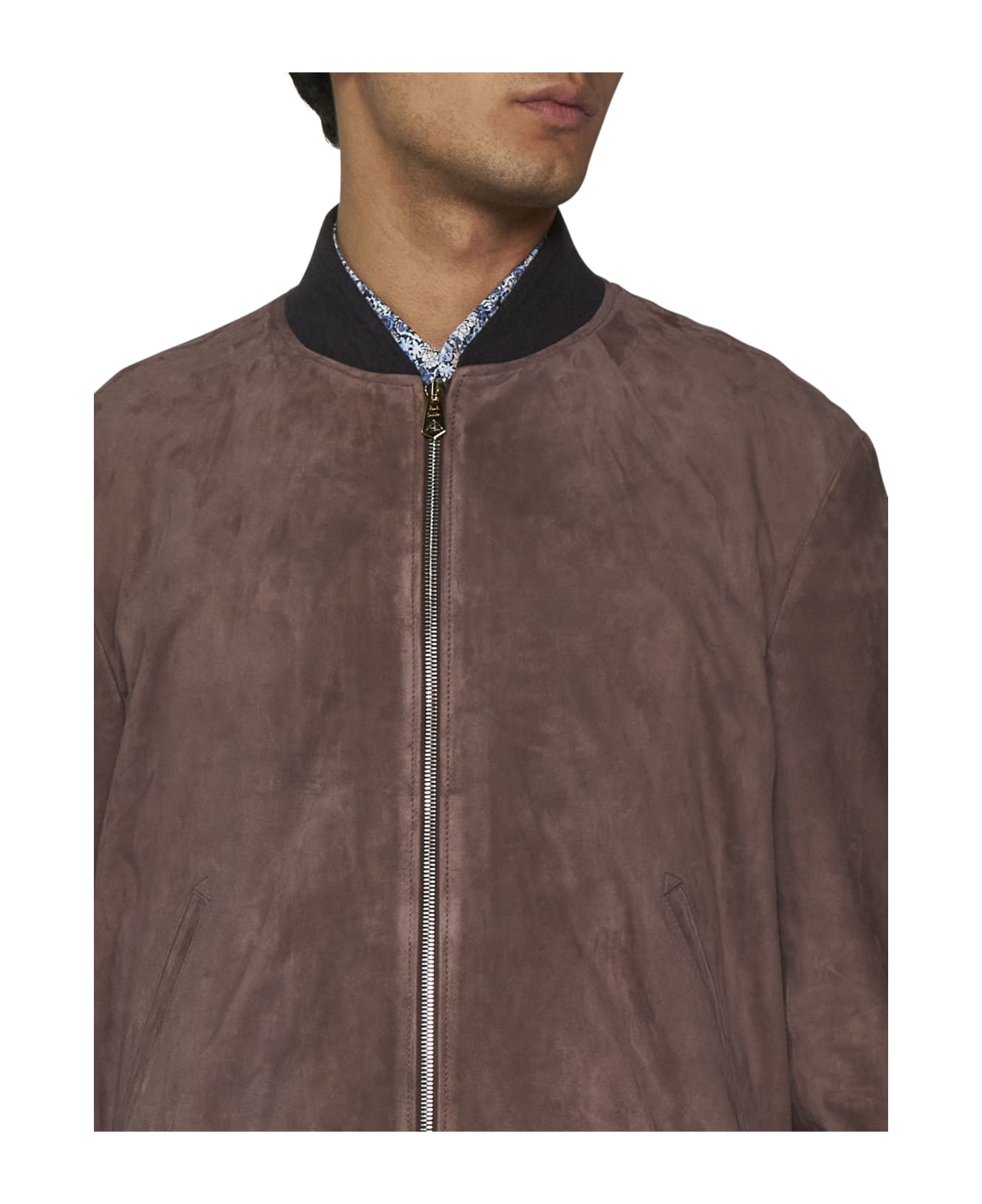 Paul Smith Suede Bomber Jacket - Brown ジャケット