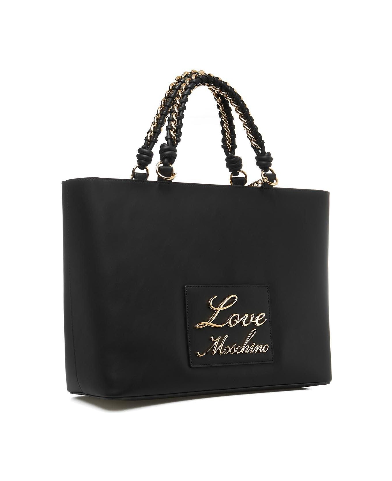 Moschino Logo Lettering Tote Bag - Nero トートバッグ