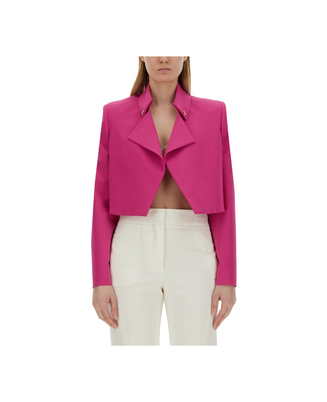 Genny Cropped Jacket - FUXIA