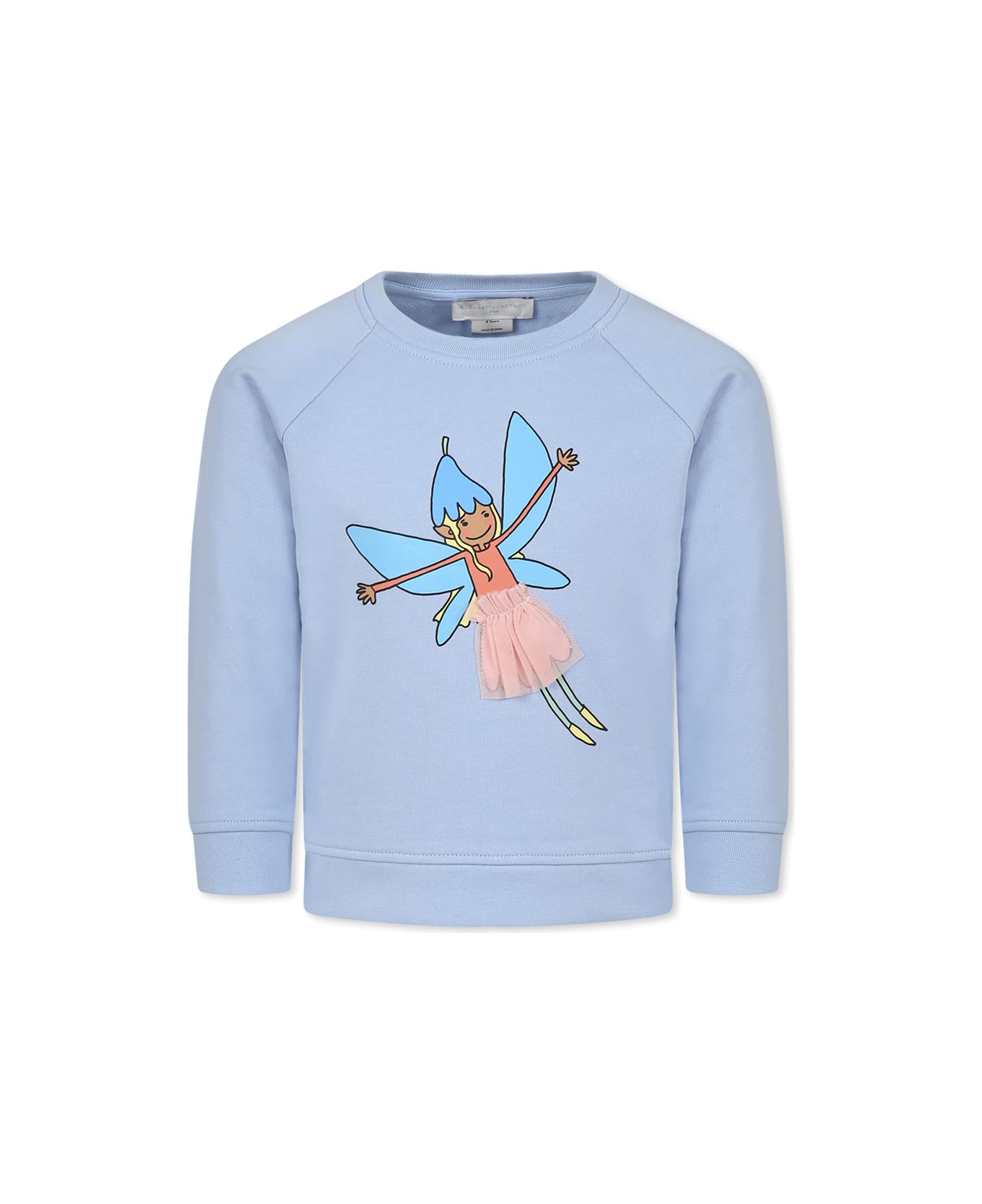 Stella McCartney Kids Light Blue Sweatshirt For Girl With Fairy - Light Blue