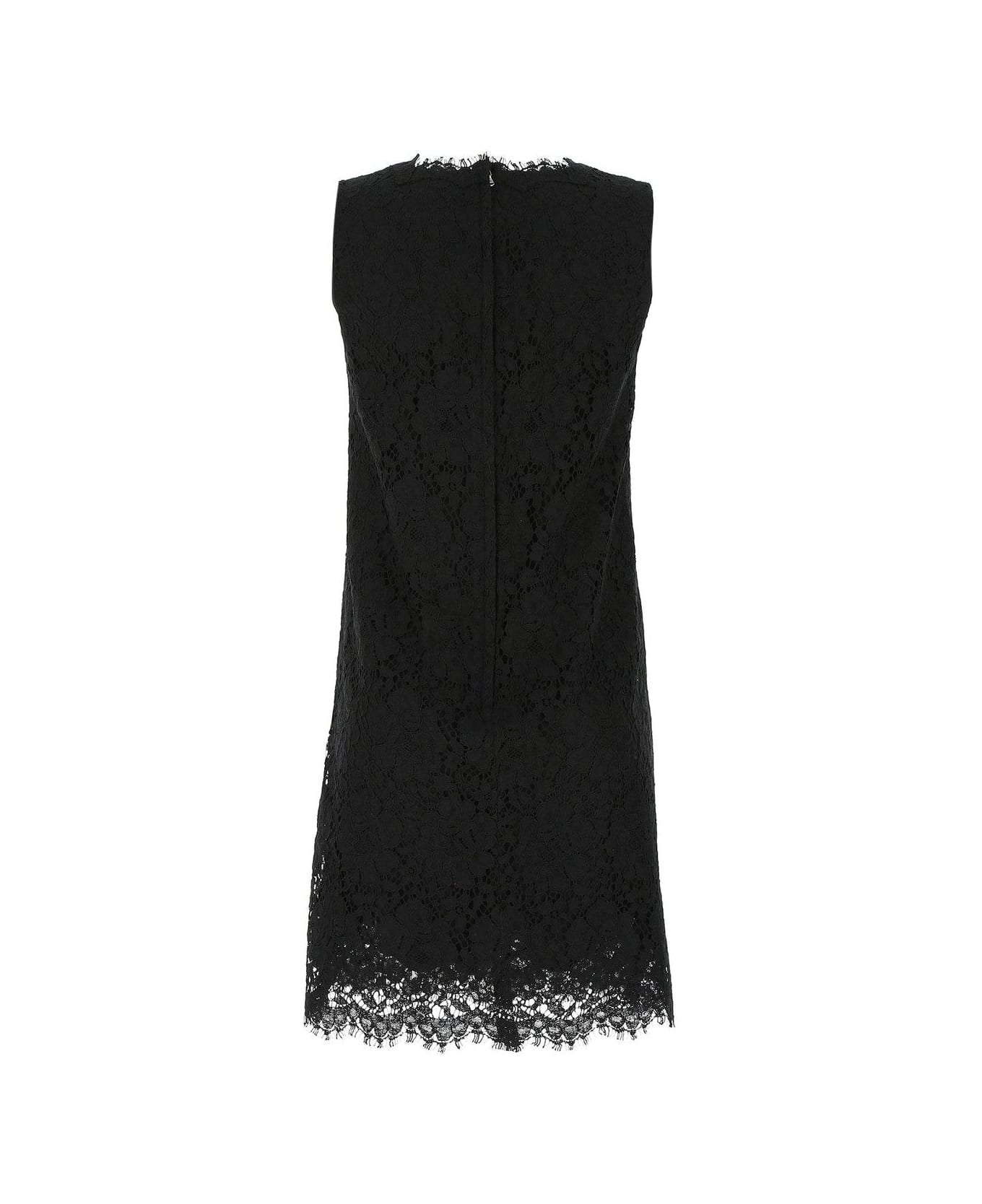 Dolce & Gabbana Lace Sleeveless Mini Dress - NERO