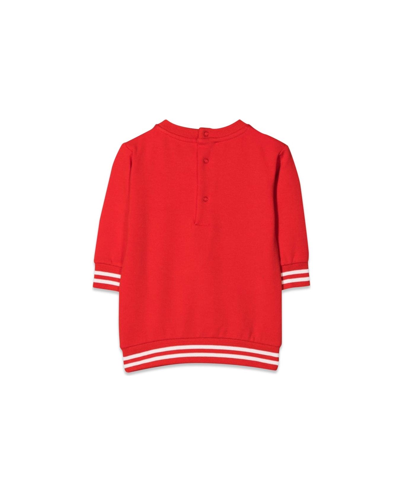 Moschino Abito In Cotone Con Teddy - RED
