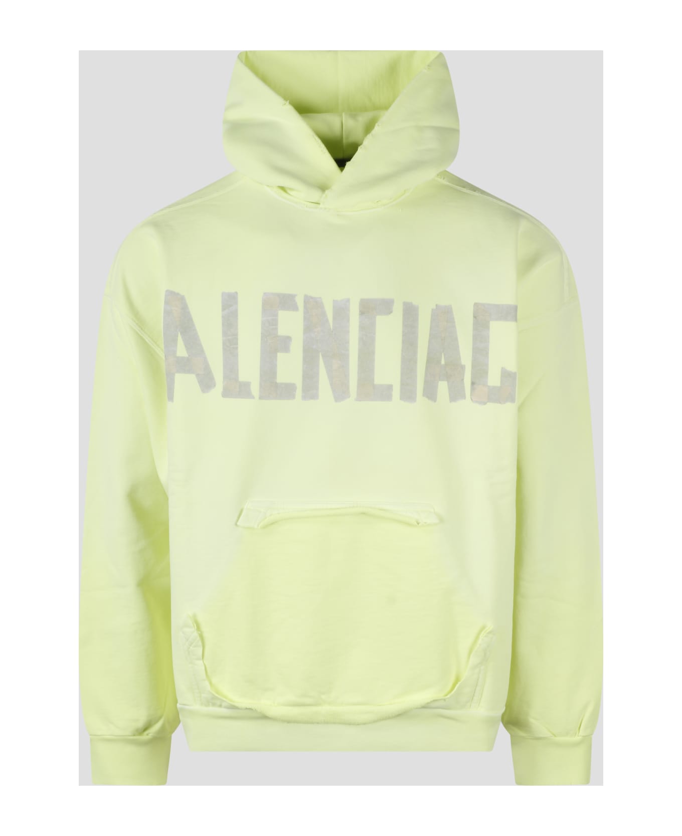Balenciaga Tape Type Ripped Pocket Hoodie - Yellow & Orange