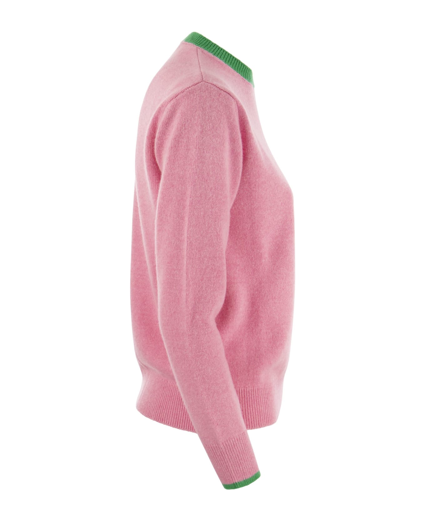MC2 Saint Barth Wool And Cashmere Blend Jumper With Vodka Vs Yoga Embroidery - Pink