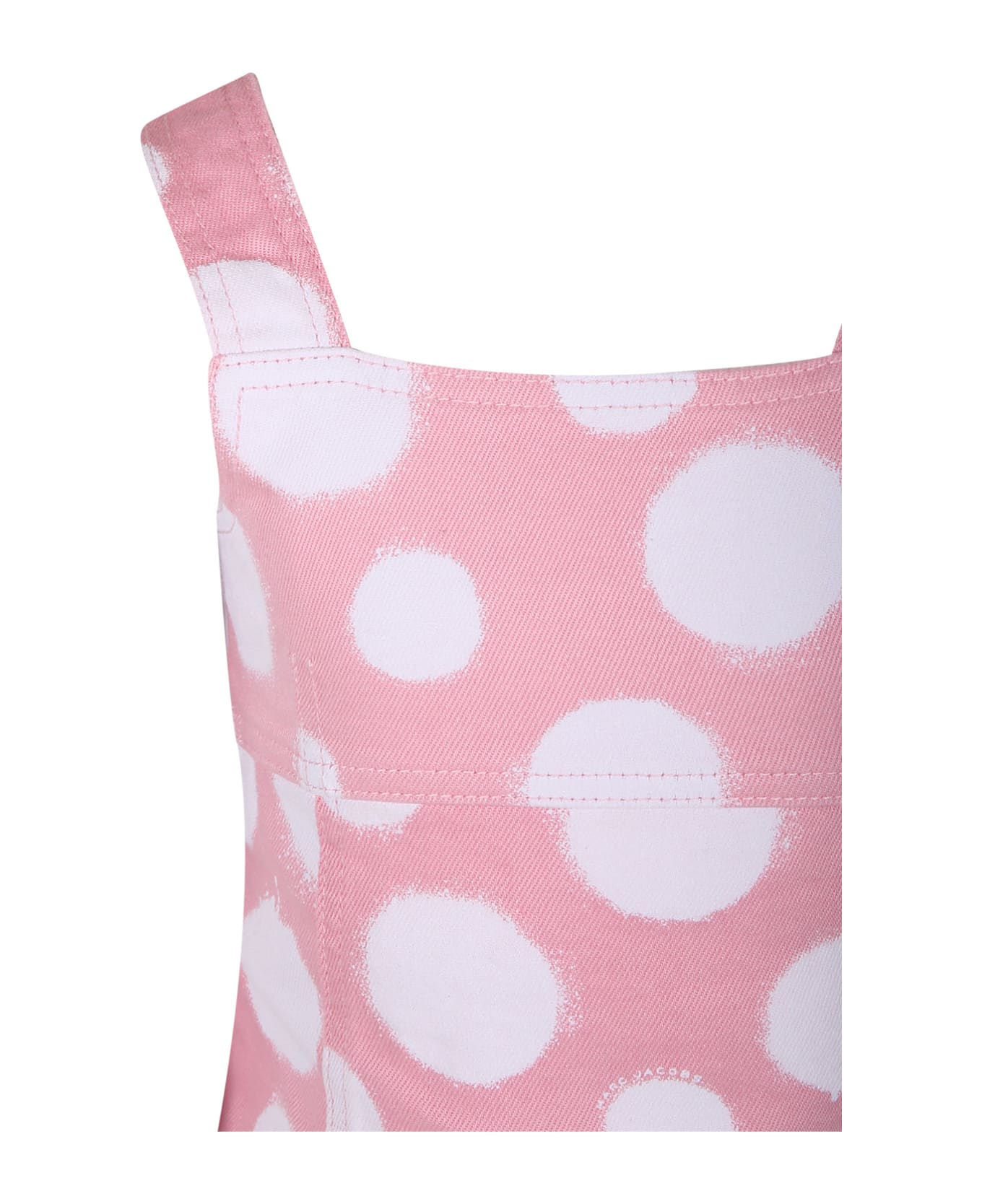 Marc Jacobs Pink Casual Dress For Girl With Polka Dots - Rosa