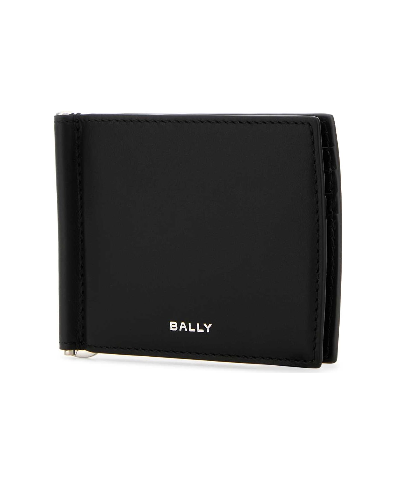 Bally Black Leather Card Holder - Black