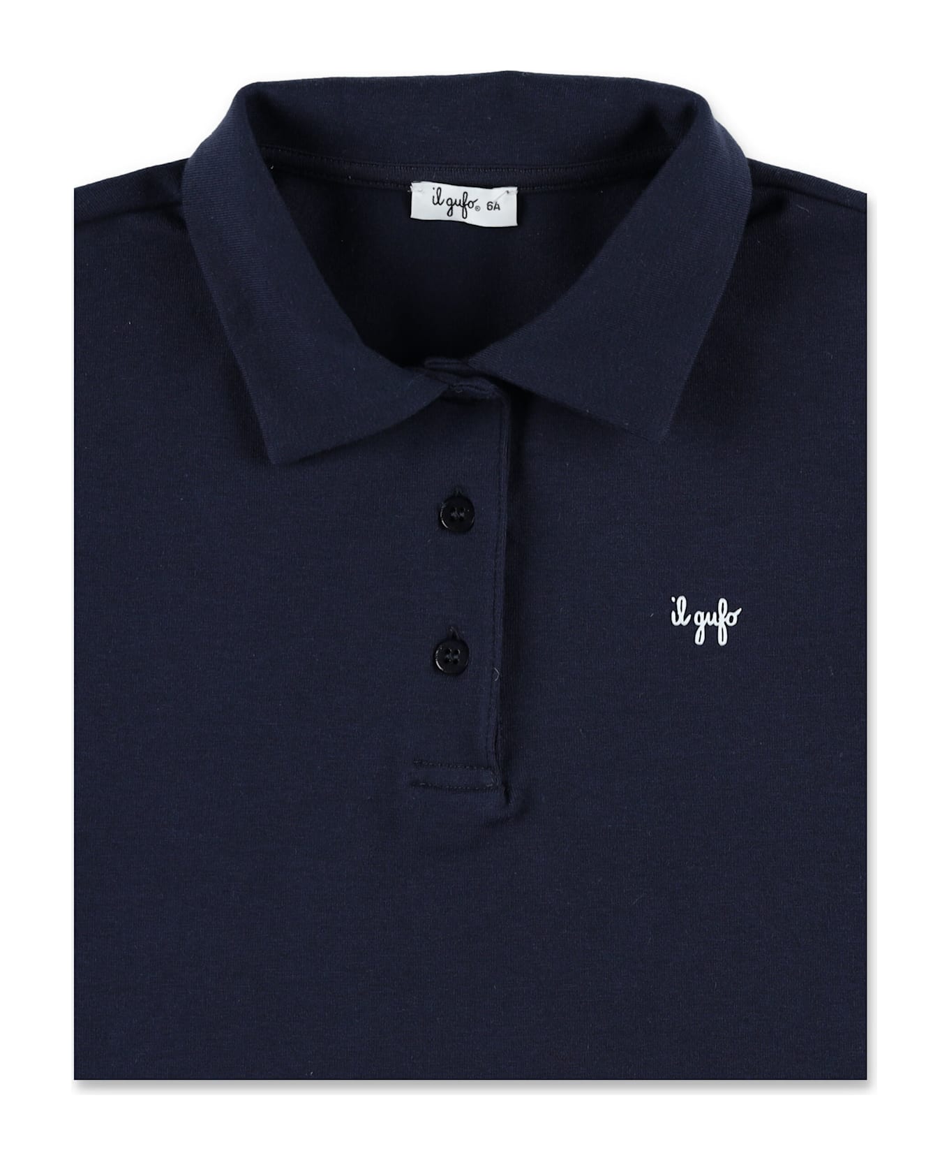 Il Gufo Kid - Cropped Polo Shirt - BLUE