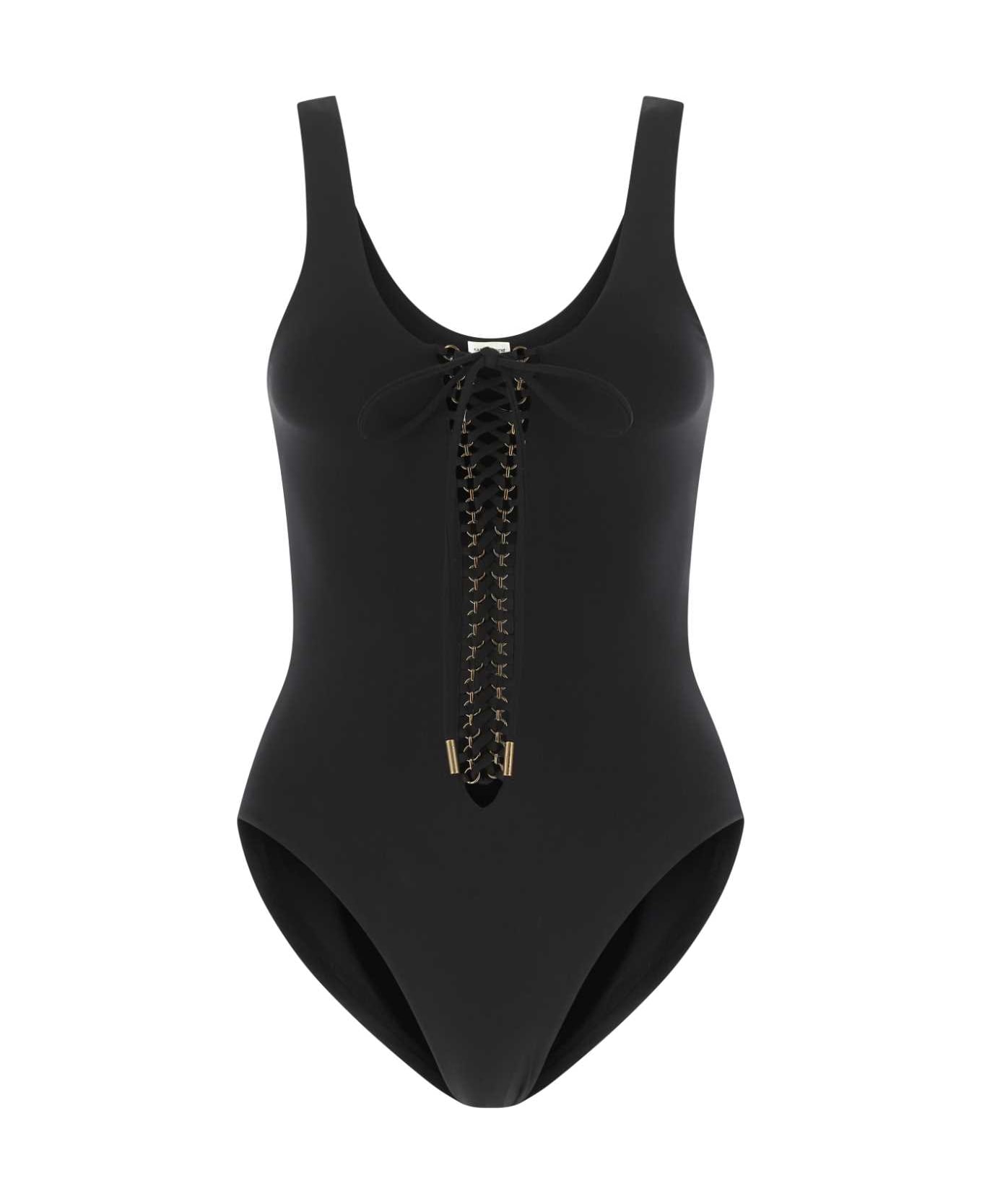 Saint Laurent Black Stretch Nylon Swimsuit - 1000