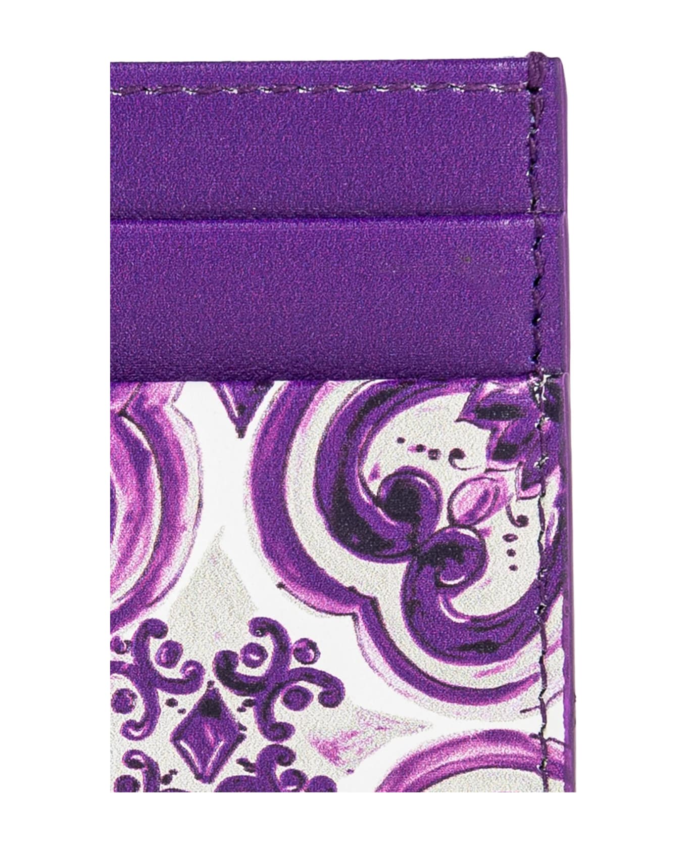 Dolce 
Gabbana Wallet With 
majolica
 Print - Viola