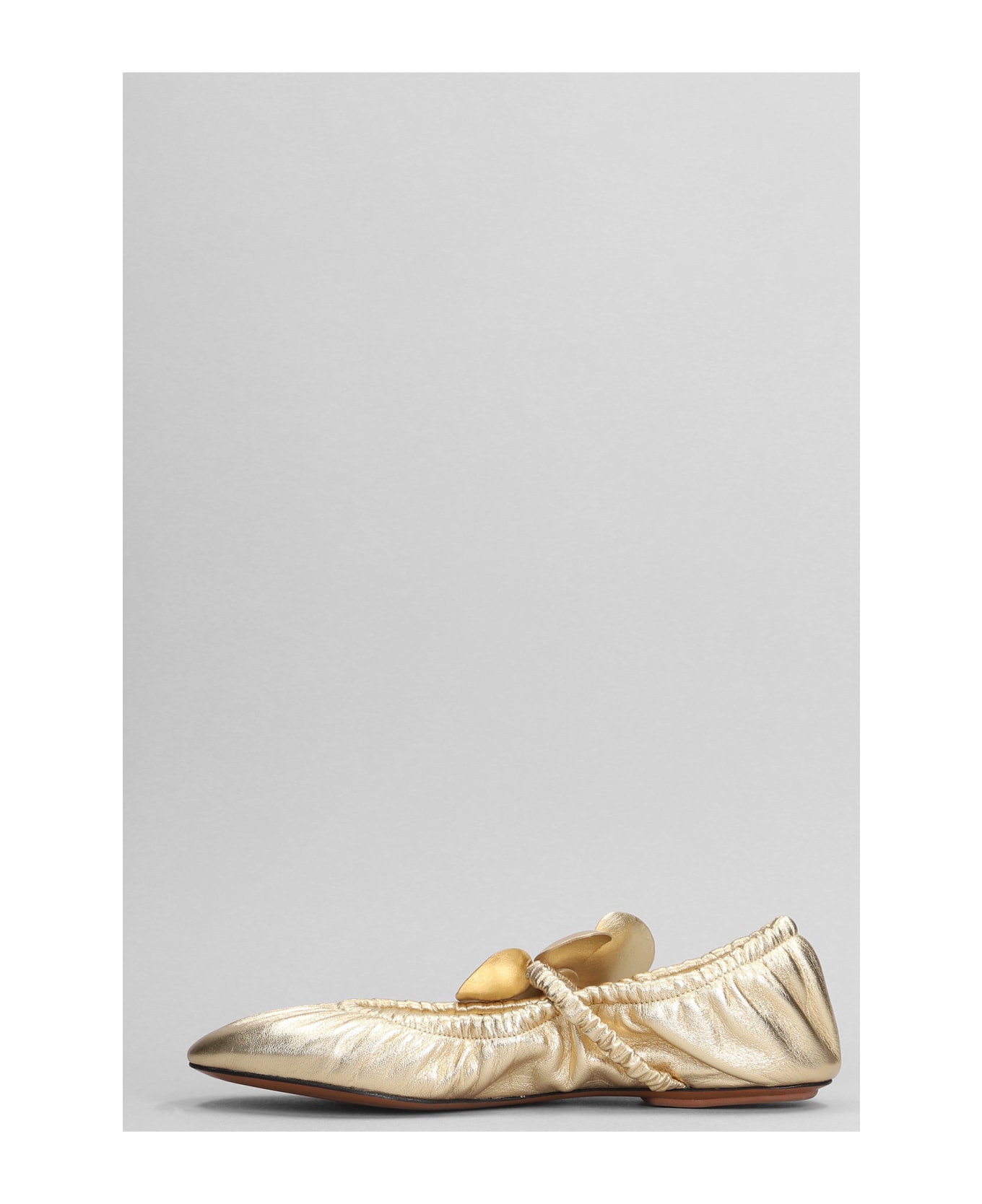 Zimmermann Ballet Flats In Gold Leather - gold フラットシューズ