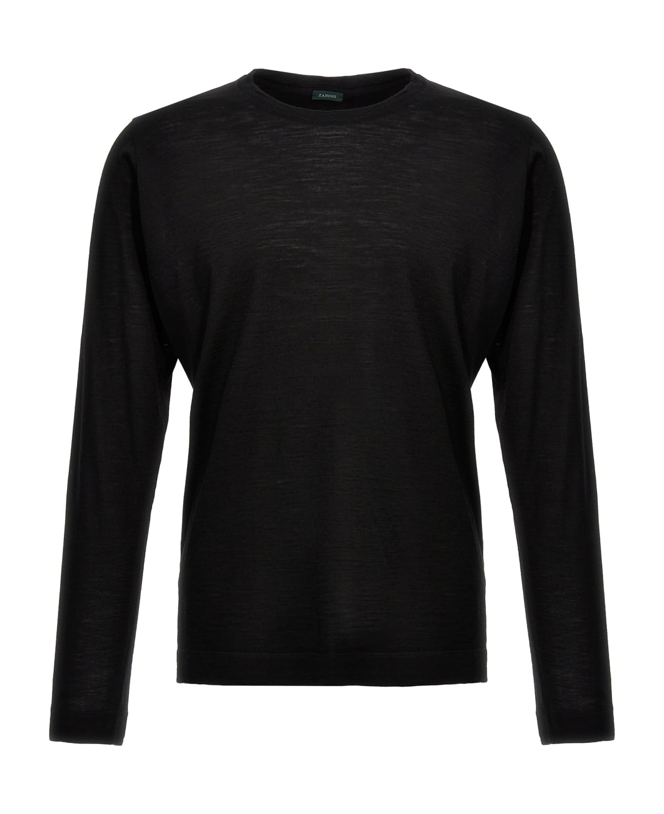 Zanone Fine Wool Gauge 18 Sweater - Black   ニットウェア
