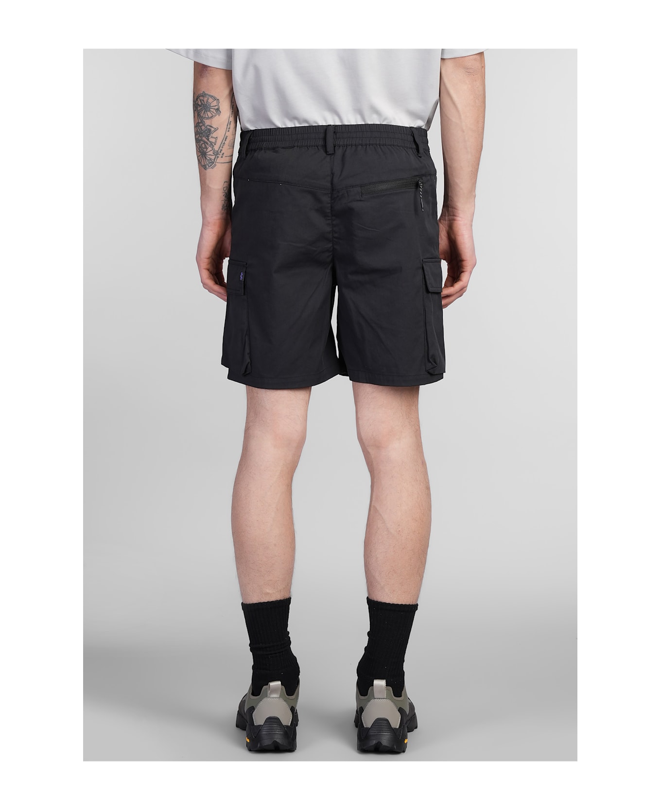 Alpha Industries Utility Cargo Short Shorts In Black Cotton - black