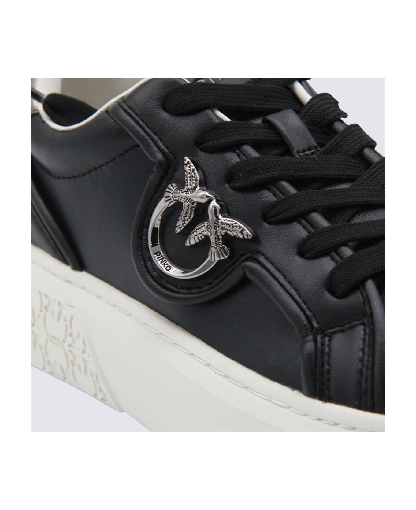 Pinko Black And Gold Sneakers - Black