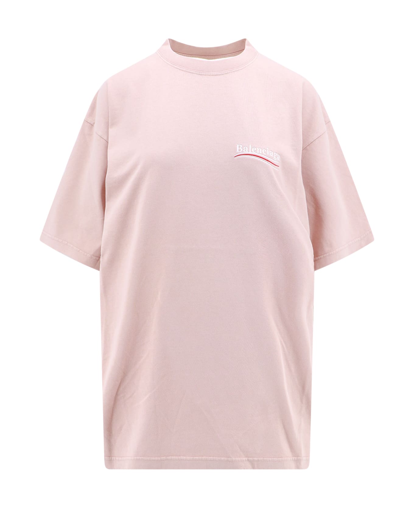 Balenciaga Cotton Crew-neck T-shirt - Pink Tシャツ