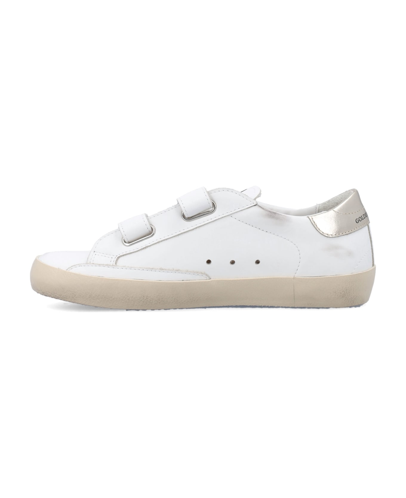 Golden Goose Old School Sneakers - WHITE/PEACH