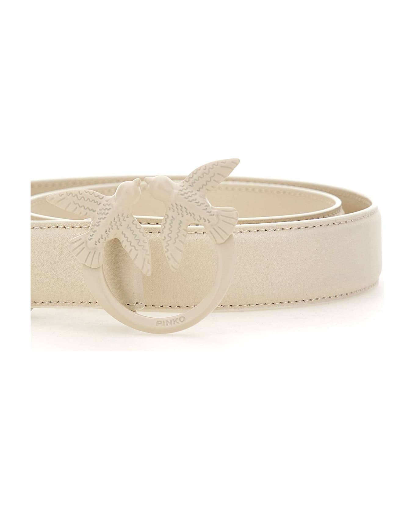 ベルト PINKO Berry leather belt Bianco Pinko
