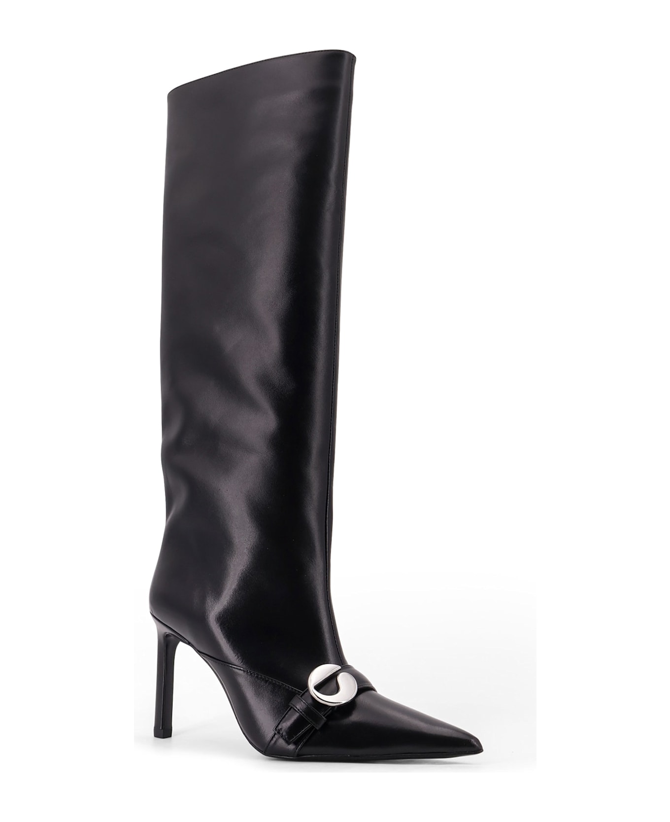 Coperni Belt Leather Boots - Black