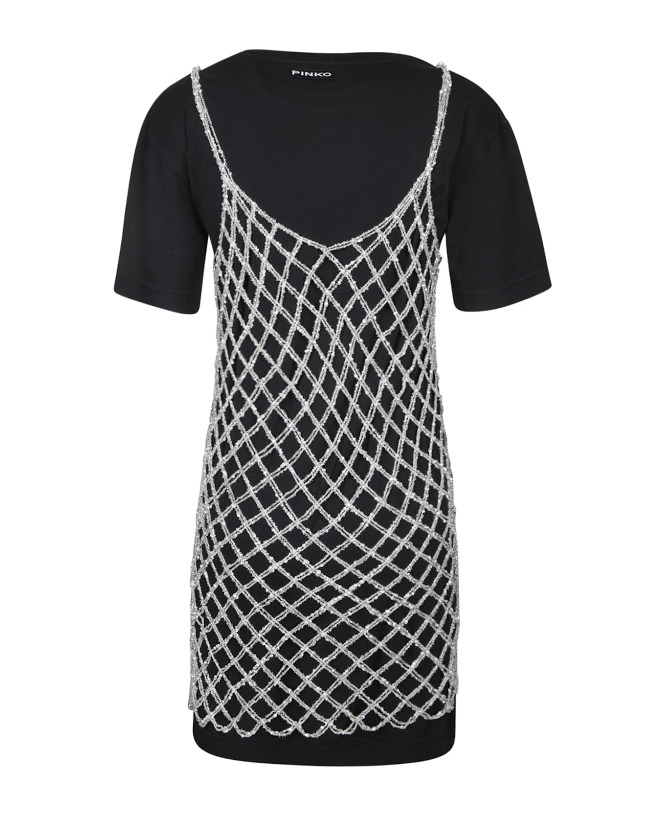 Pinko Sequin T-shirt Dress - Black