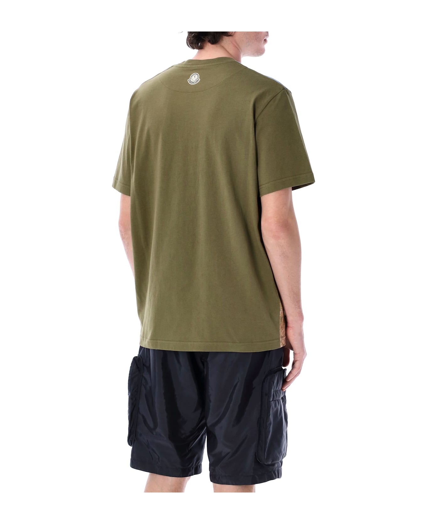 Moncler Genius Printed Cotton T-shirt - OLIVE GREEN