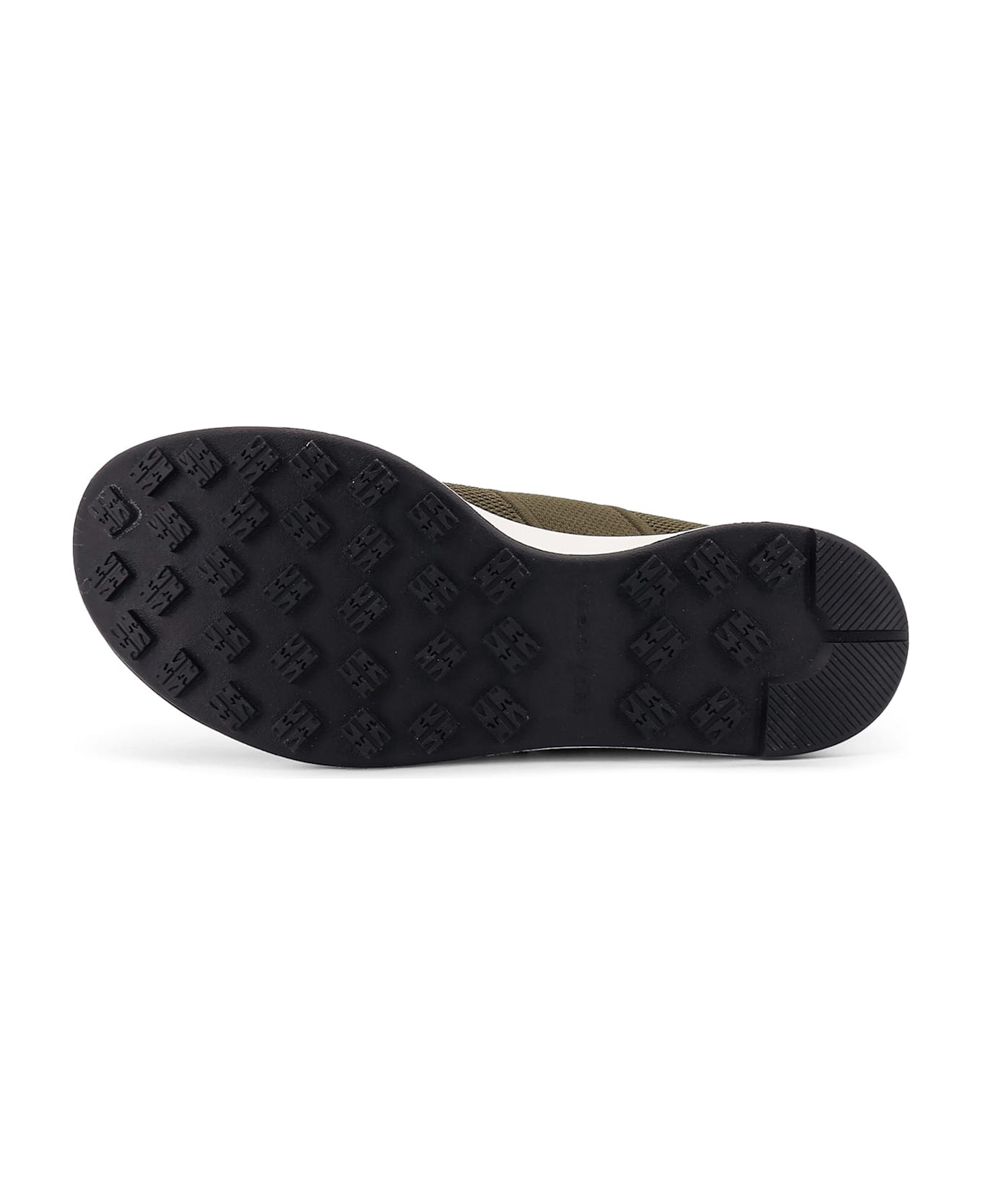 Kiton Low-top Mesh Sneakers With Suede Profiles - Green