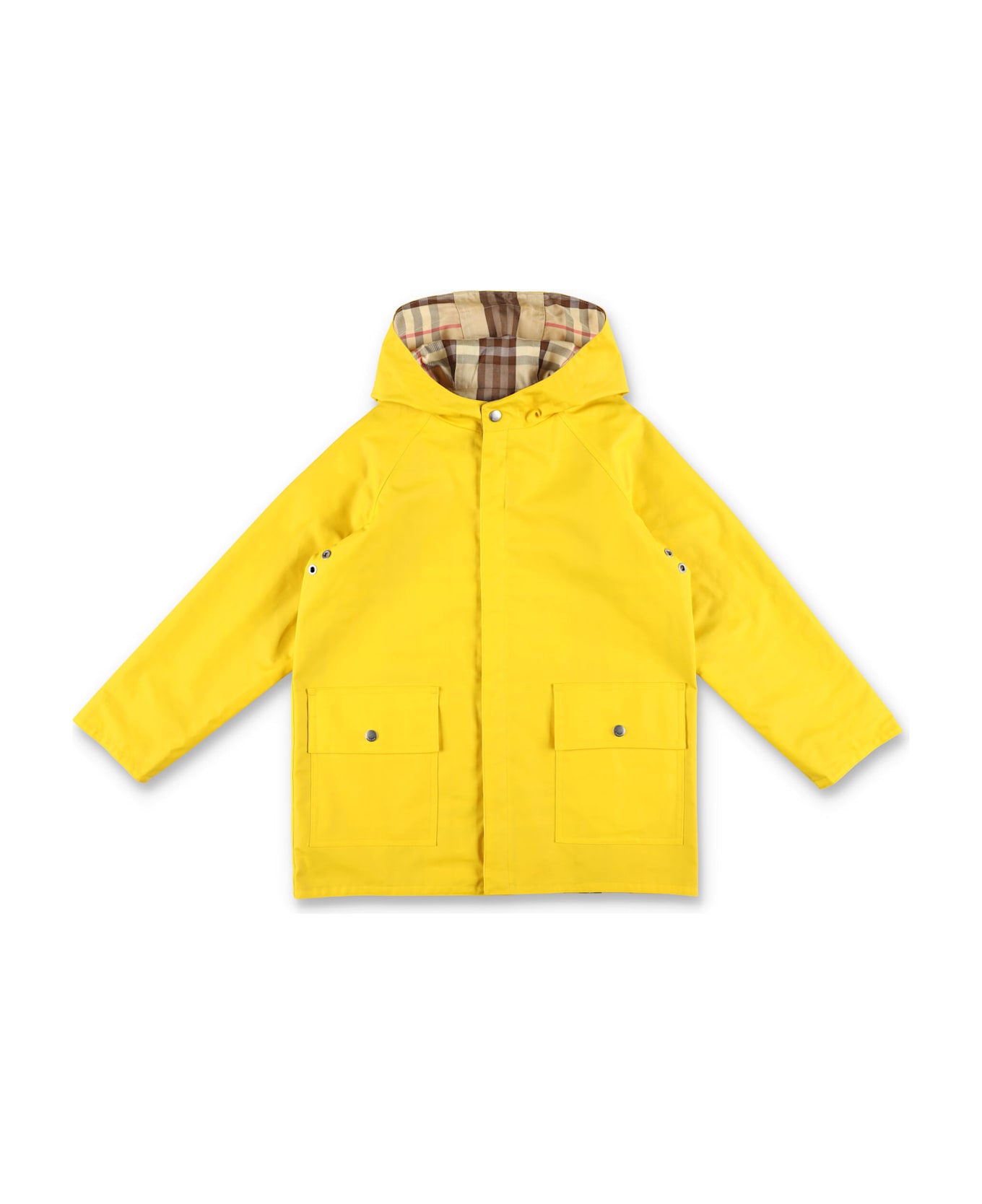Burberry Kid - Reversible Check Cotton Coat - MARIGOLD
