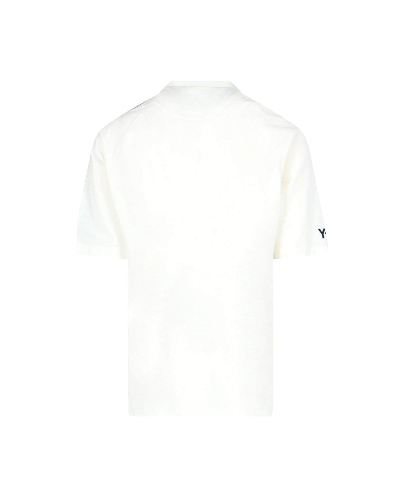 Y-3 Logo Printed Crewneck T-shirt - White