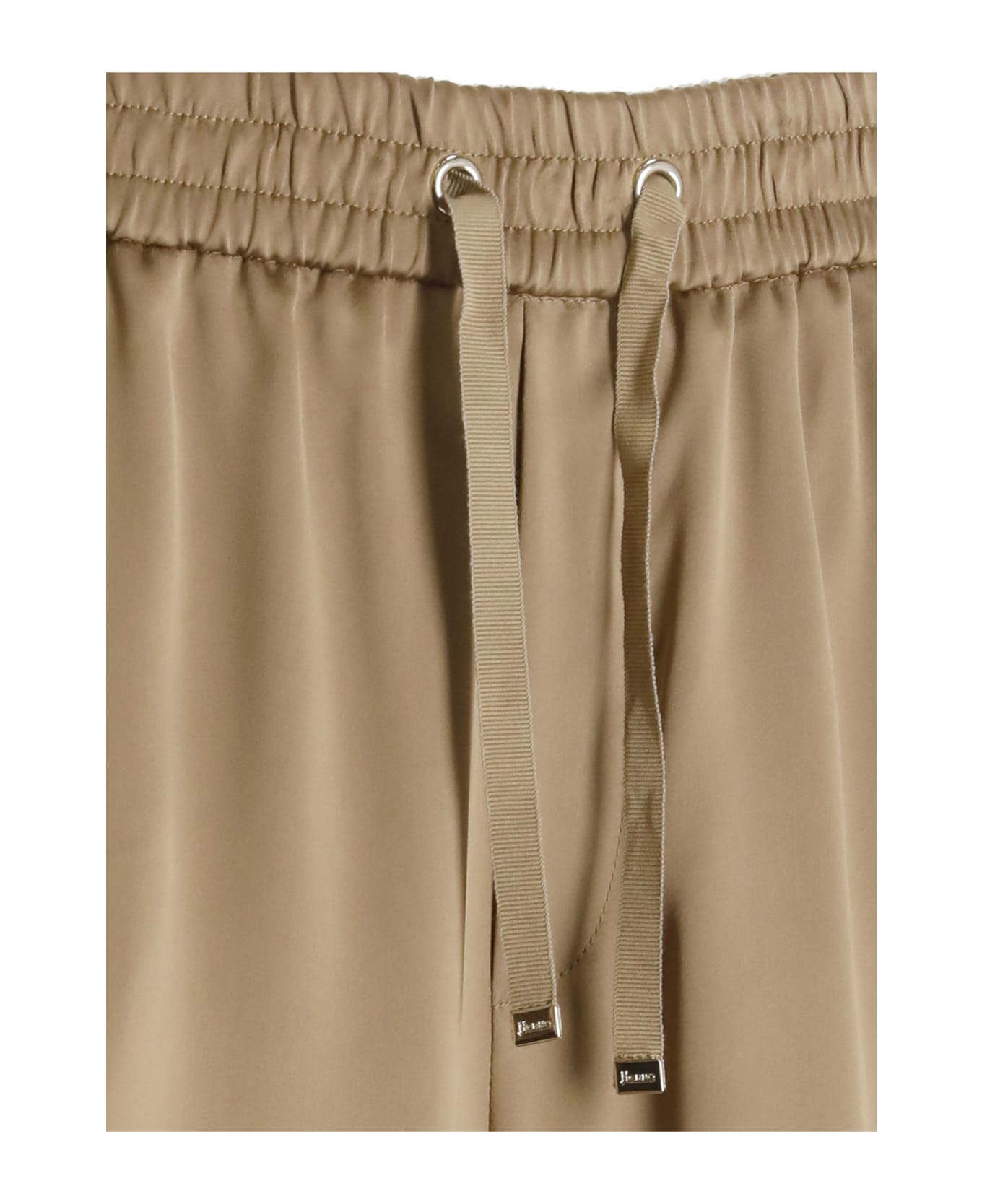 Herno Satin Trousers - Brown ボトムス