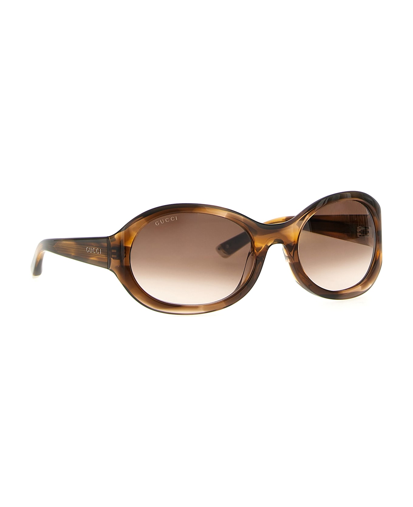 Gucci Round Sunglasses - Brown