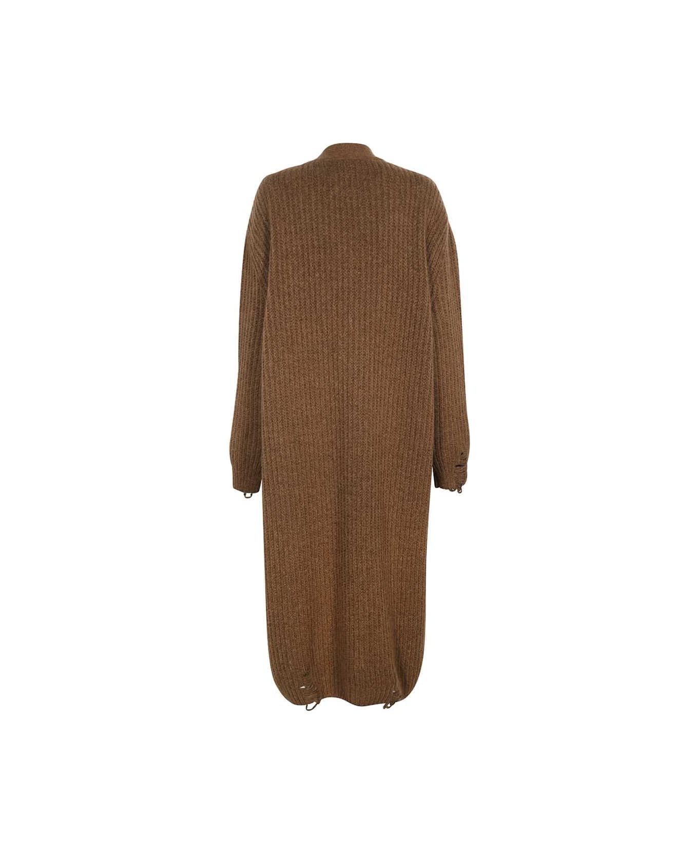Dsquared2 Long Knitted Cardigan - brown