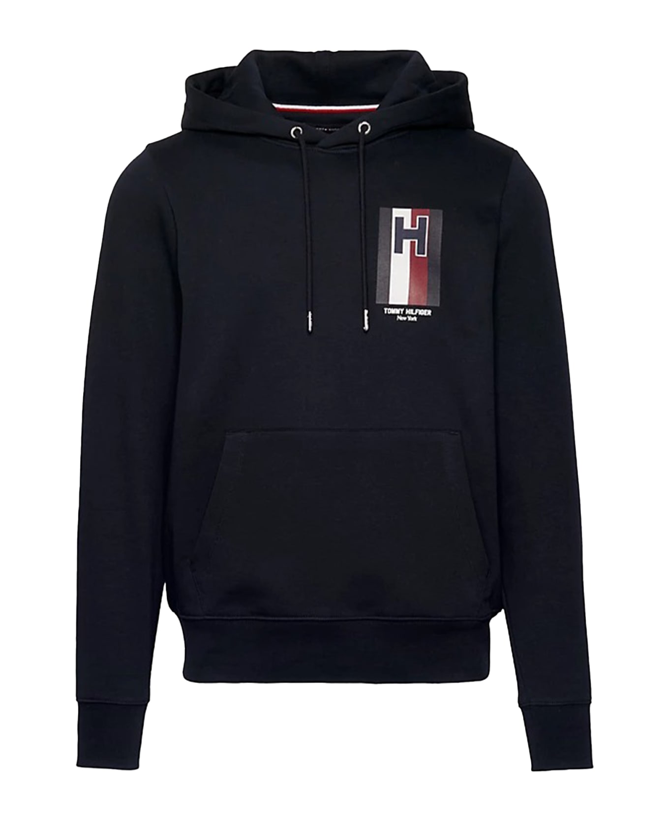 Tommy Hilfiger Flex Hooded Sweatshirt With H Logo - DESERT SKY フリース