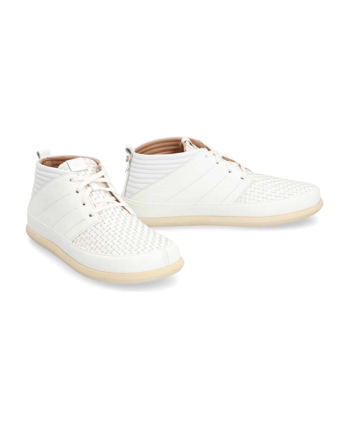 Volta Leather Mid-top Sneakers - White