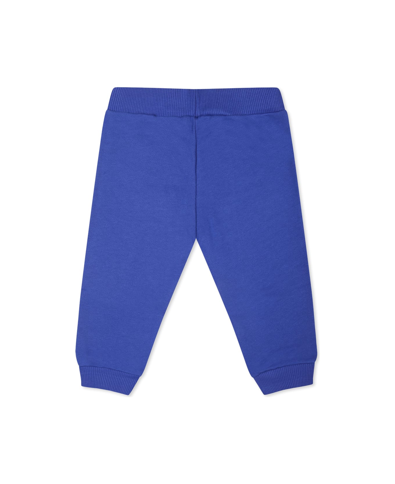 Balmain Light Blue Trousers For Babykids With Logo - Light Blue